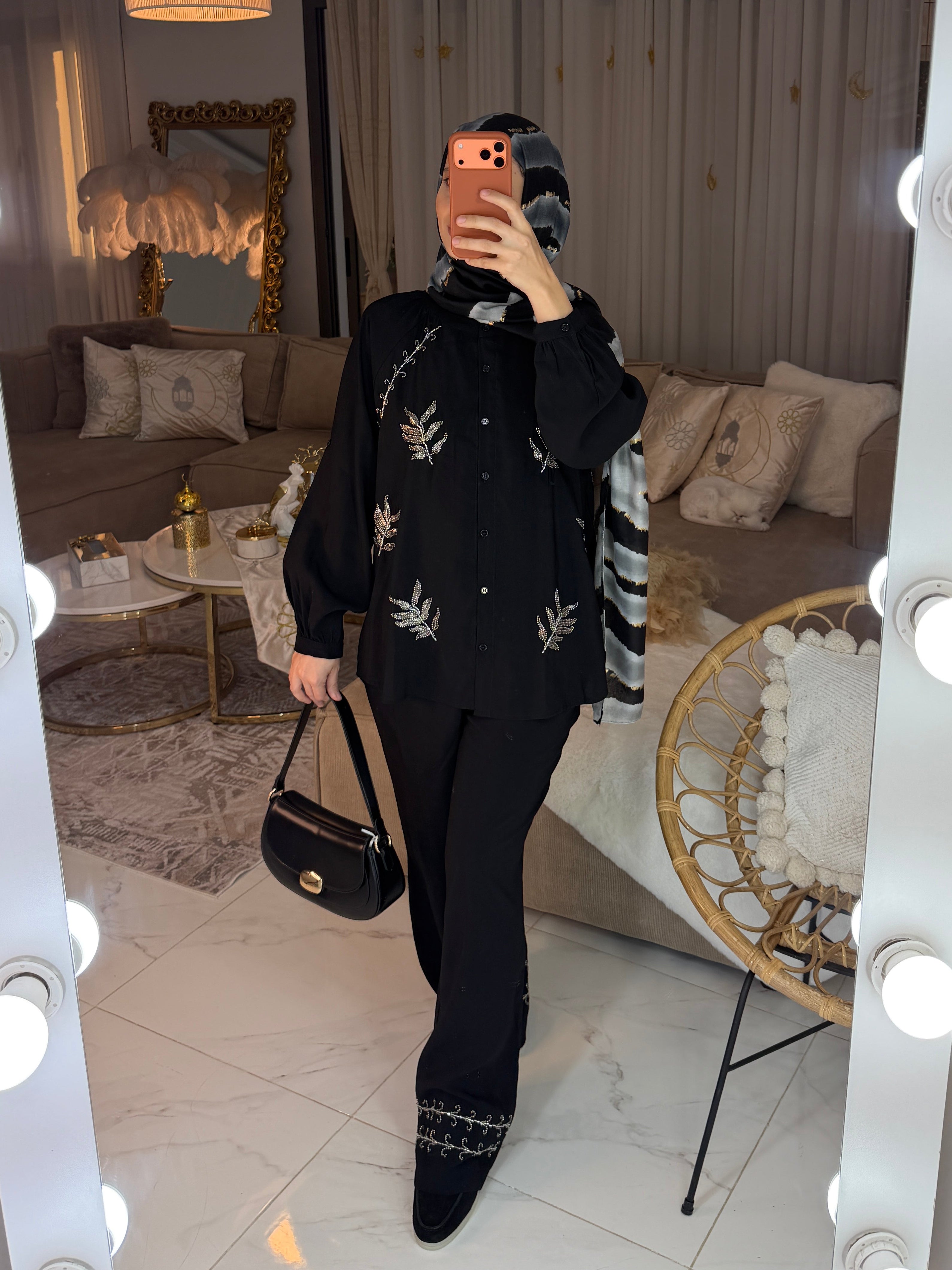 Ensemble perlé premium 90% rayonne