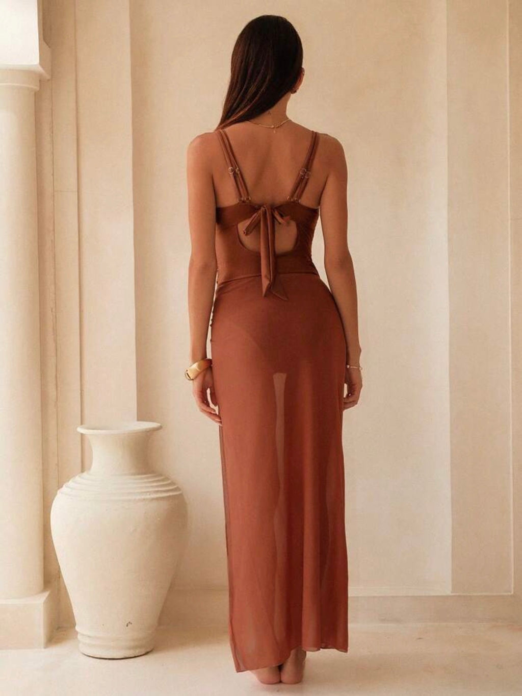 Maillot de bain une pièce avec jupe luxe subtil