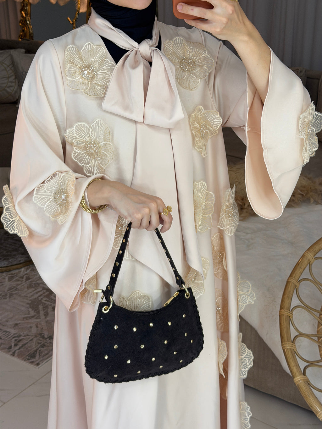 Robe en soie florale