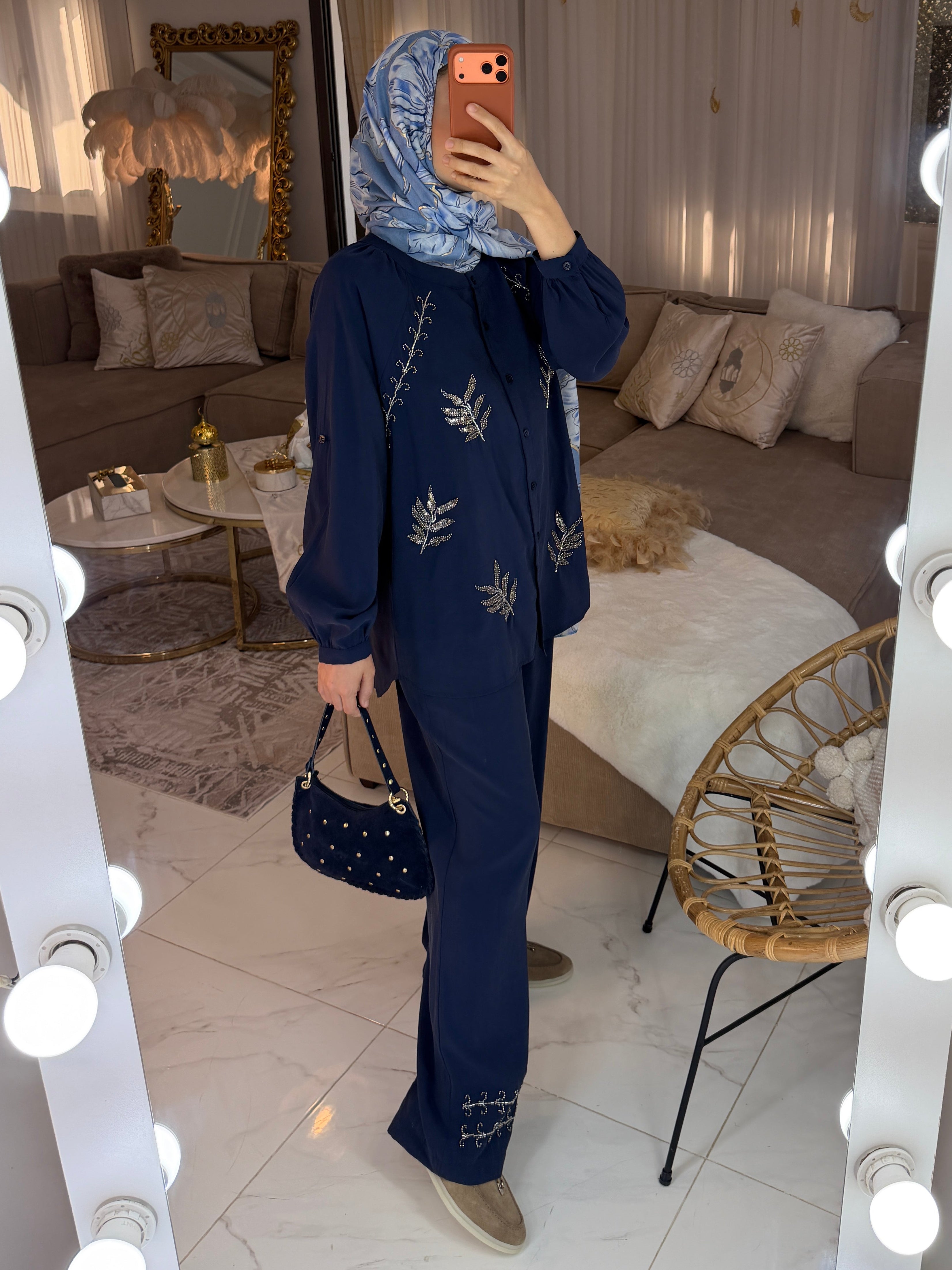 Ensemble perlée premium 90% rayonne