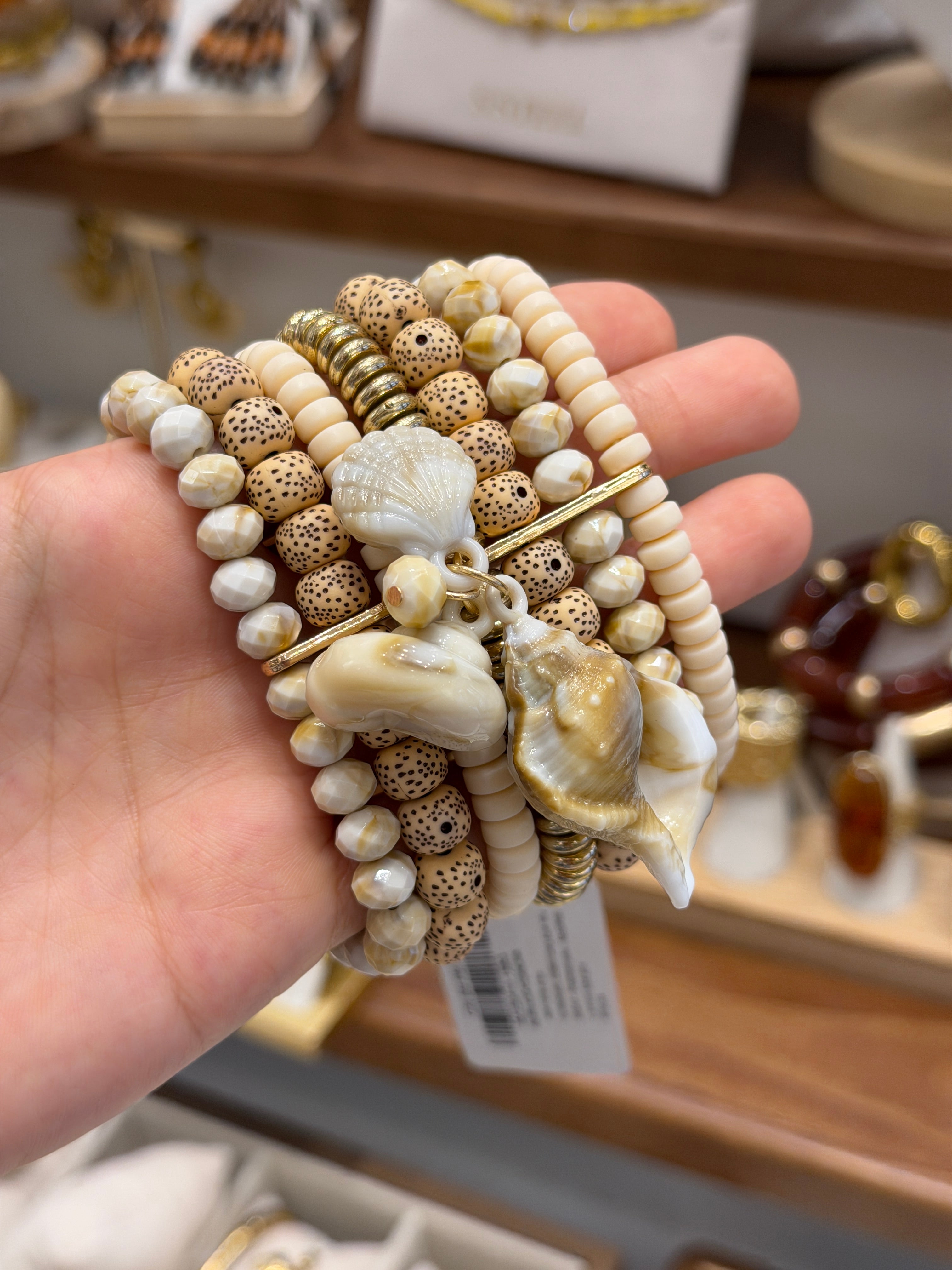 Ensemble Bracelets Coquillages et Perles