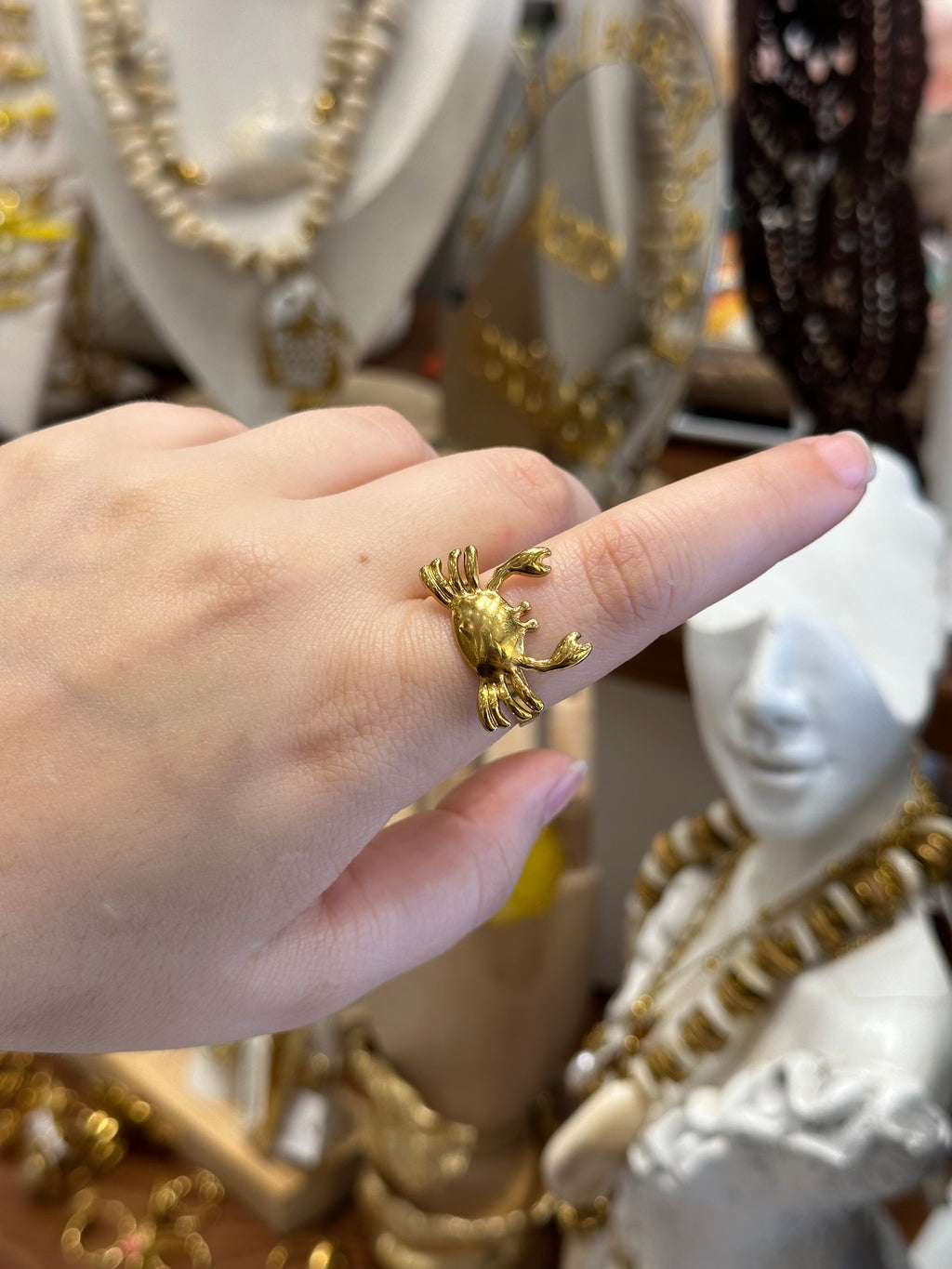 Bague Crabe Vintage Dorée