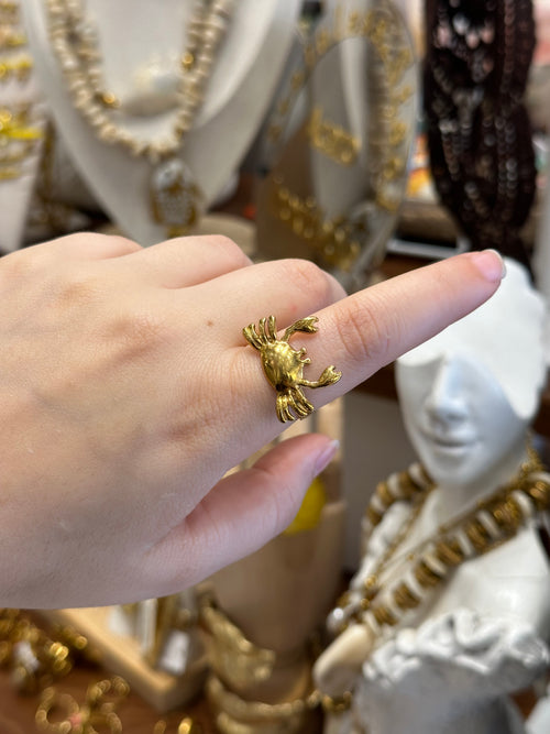 Bague Crabe Vintage Dorée