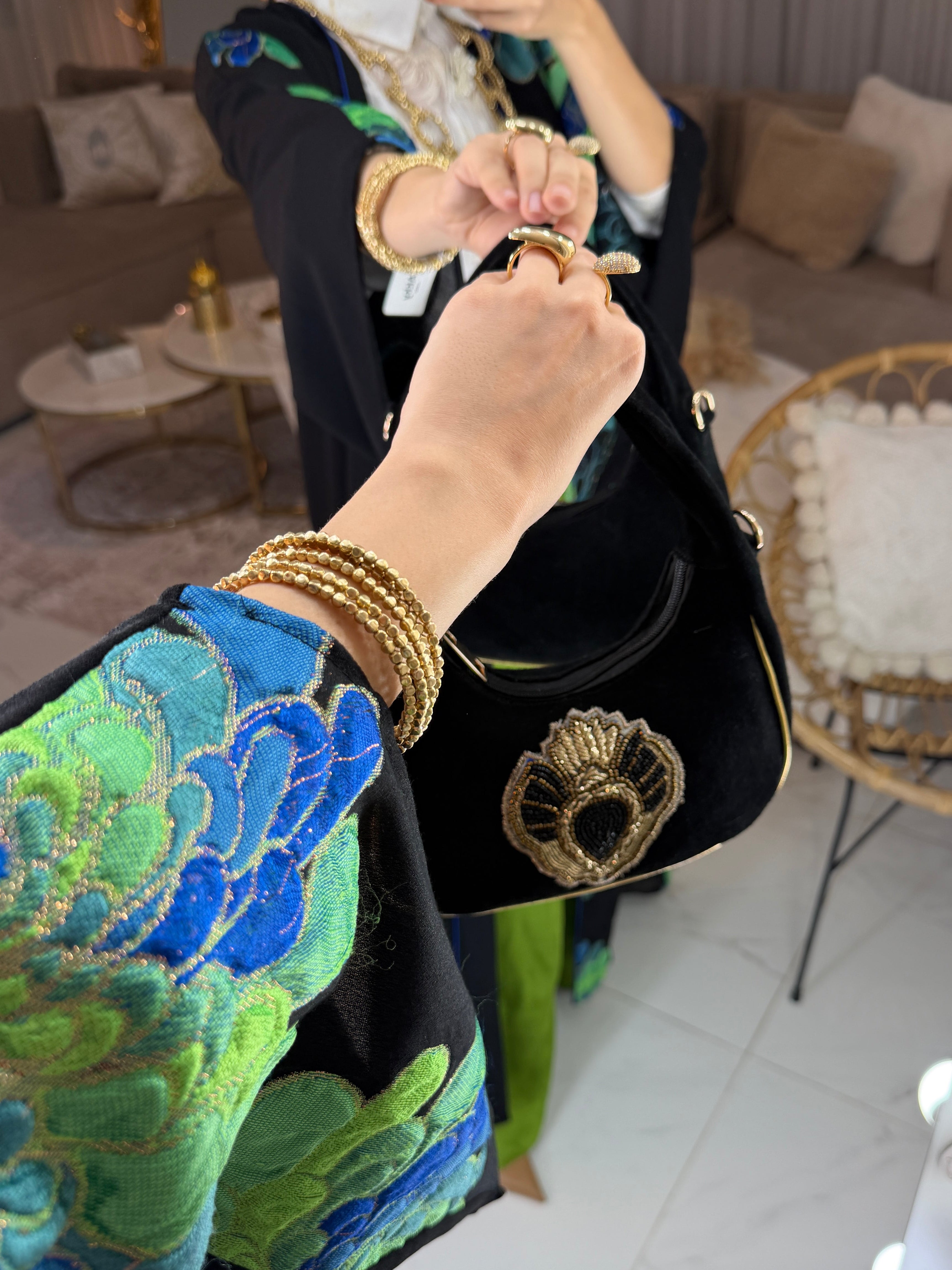 Abaya broderie florale