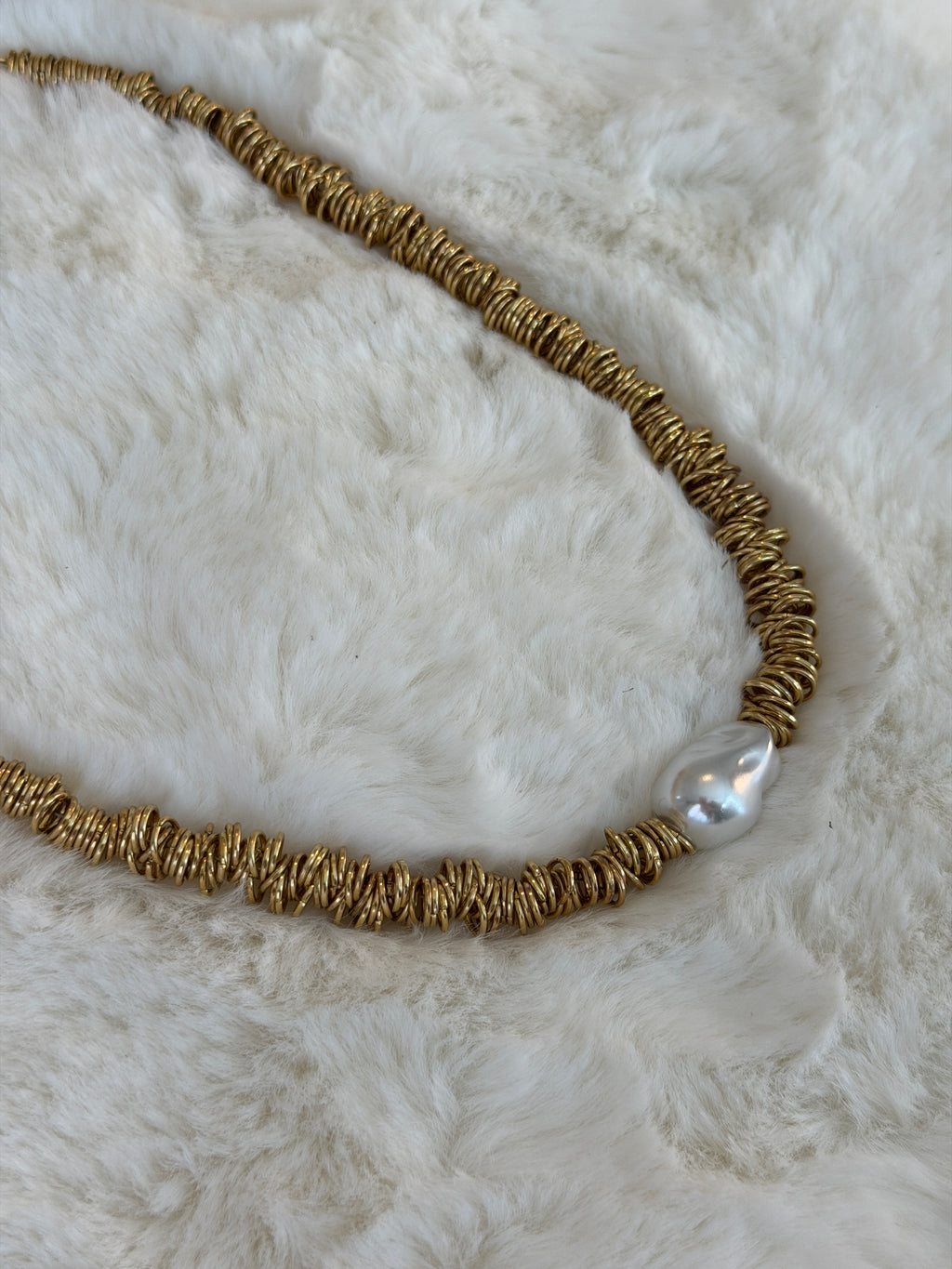 Collier perle acier inoxydable