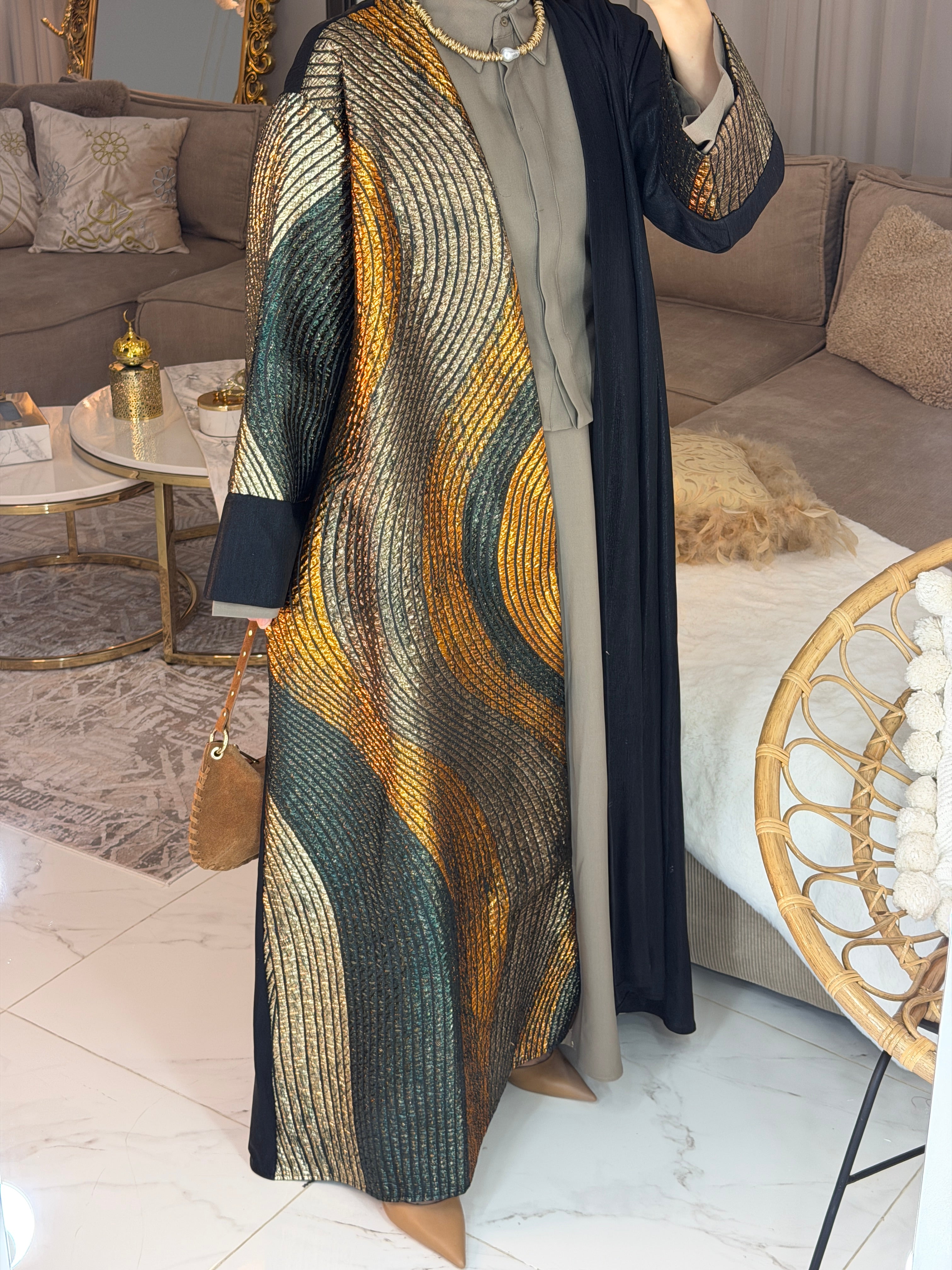 Abaya galaxy jacquard