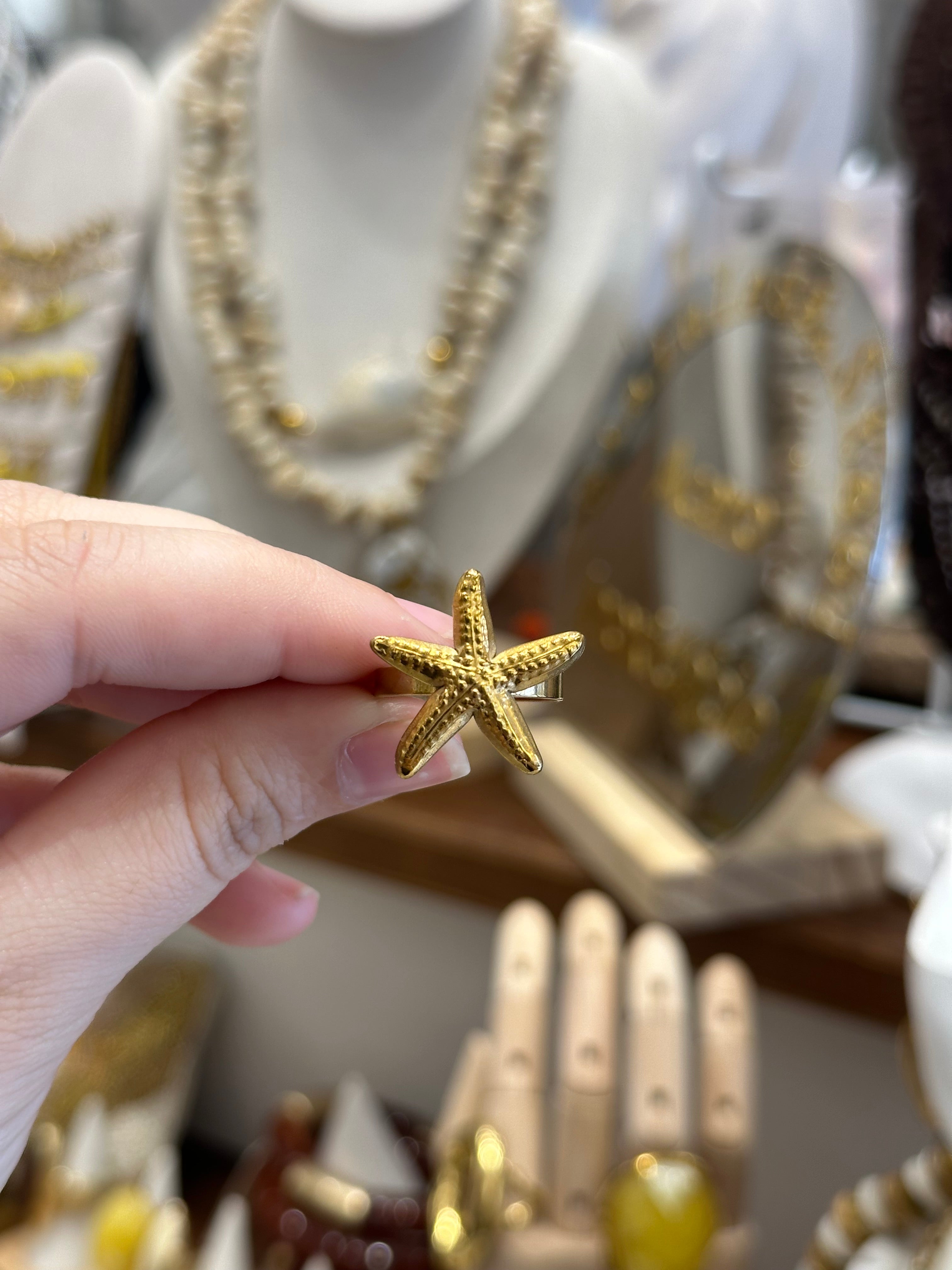 Bague Étoile de Mer Doré