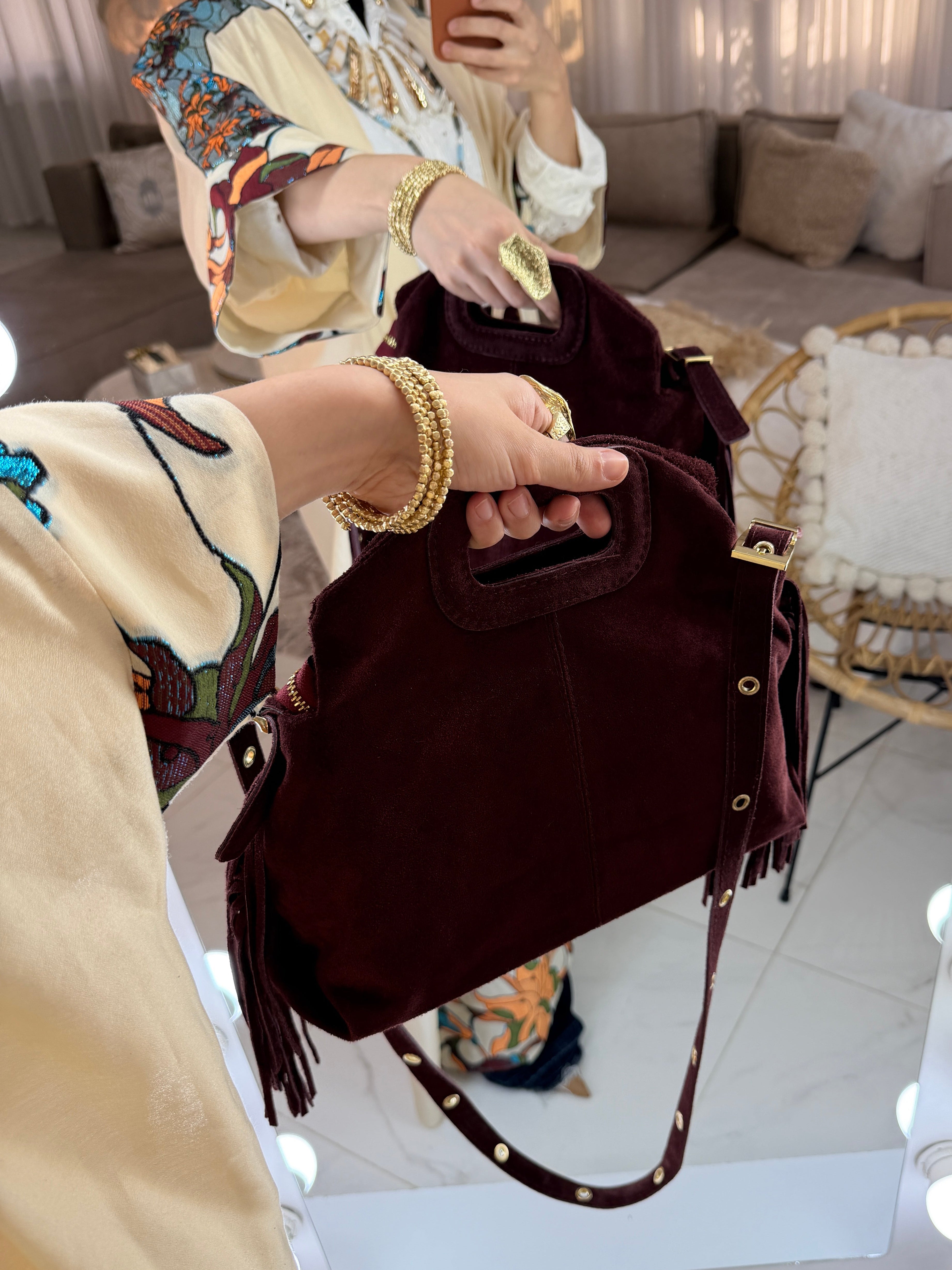 Abaya broderie écrue