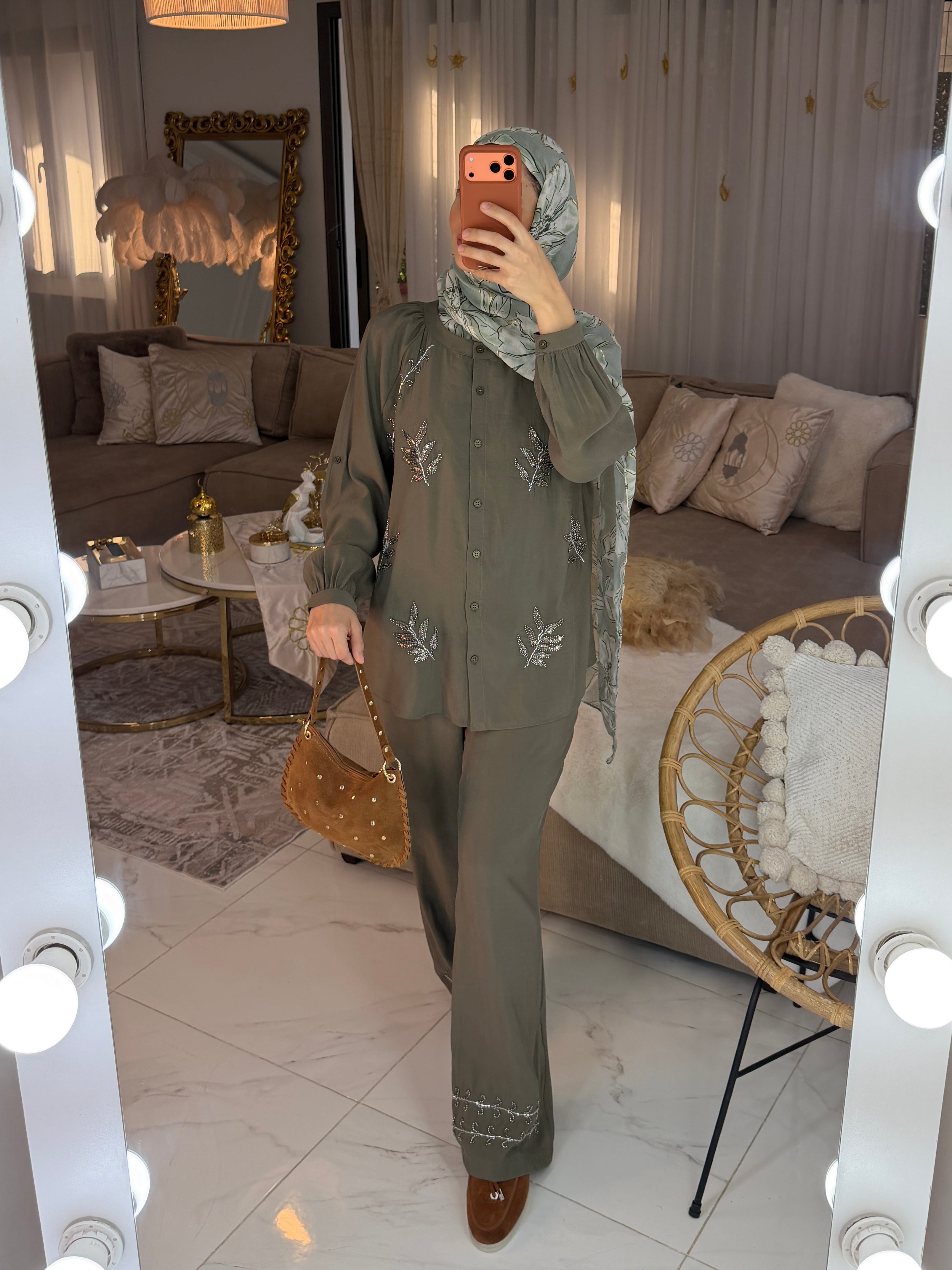 Ensemble perlé premium 90% rayonne