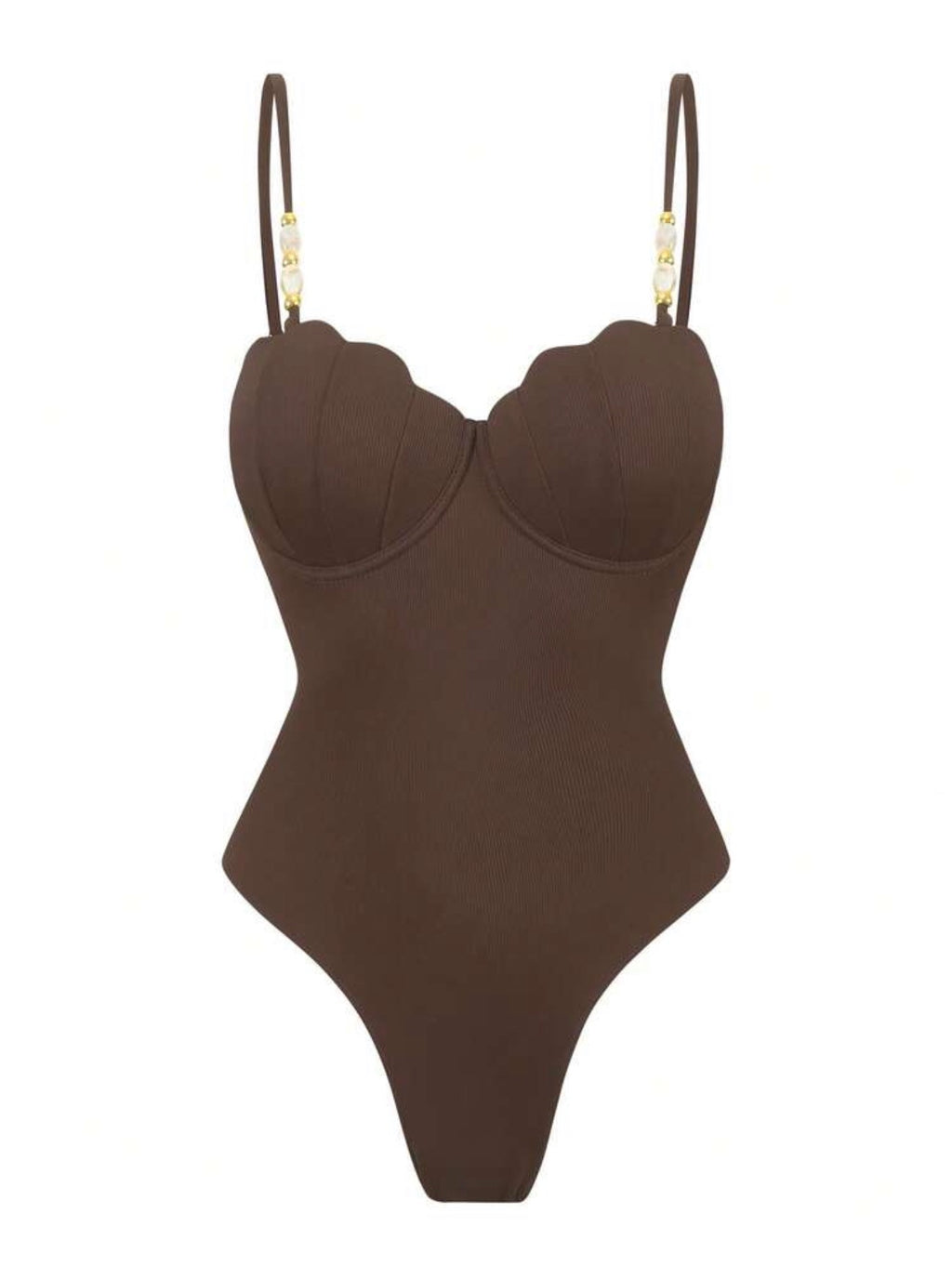 Maillot de bain une pièce coquille avec paréo