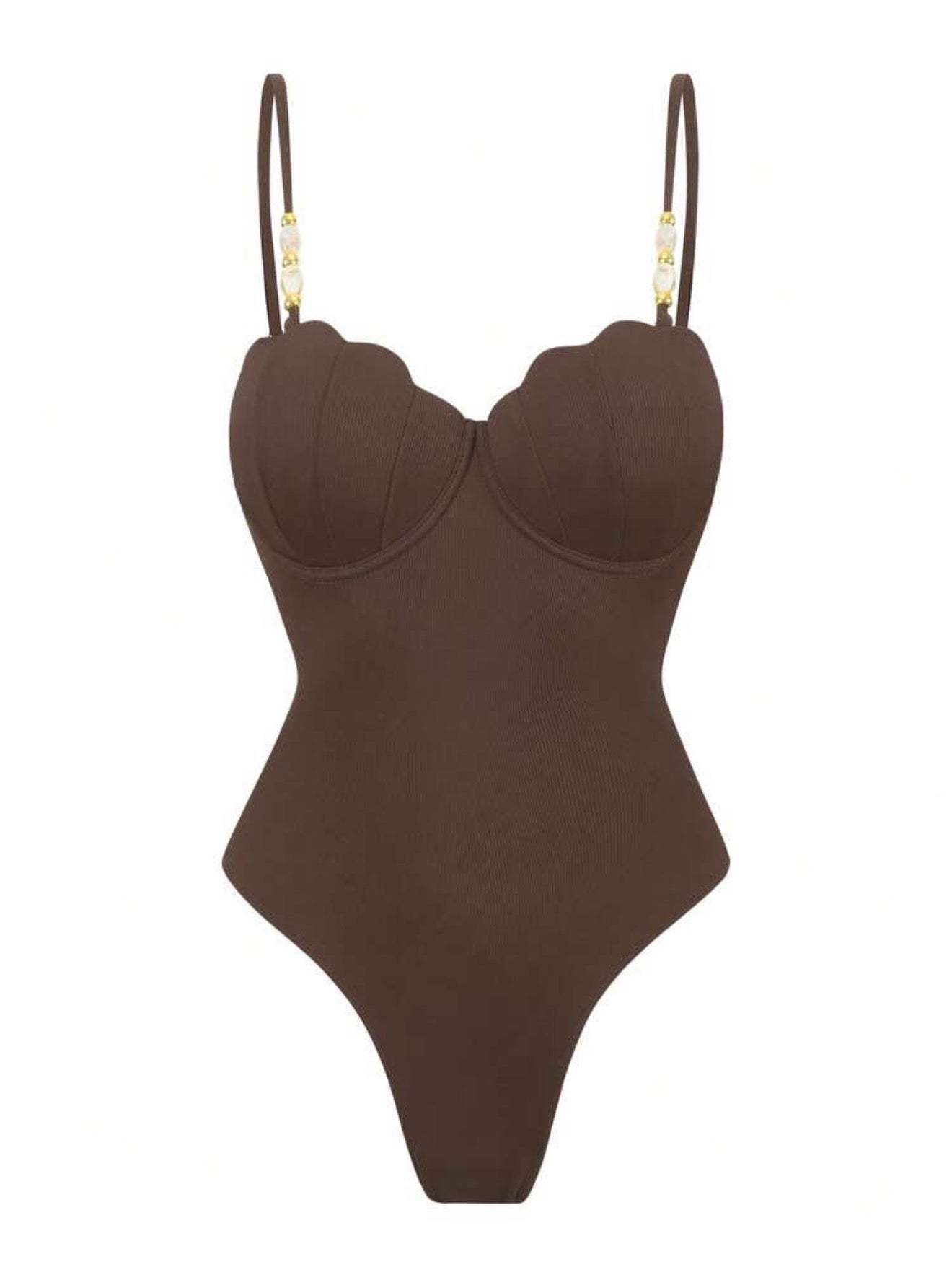 Maillot de bain une pièce coquille avec paréo