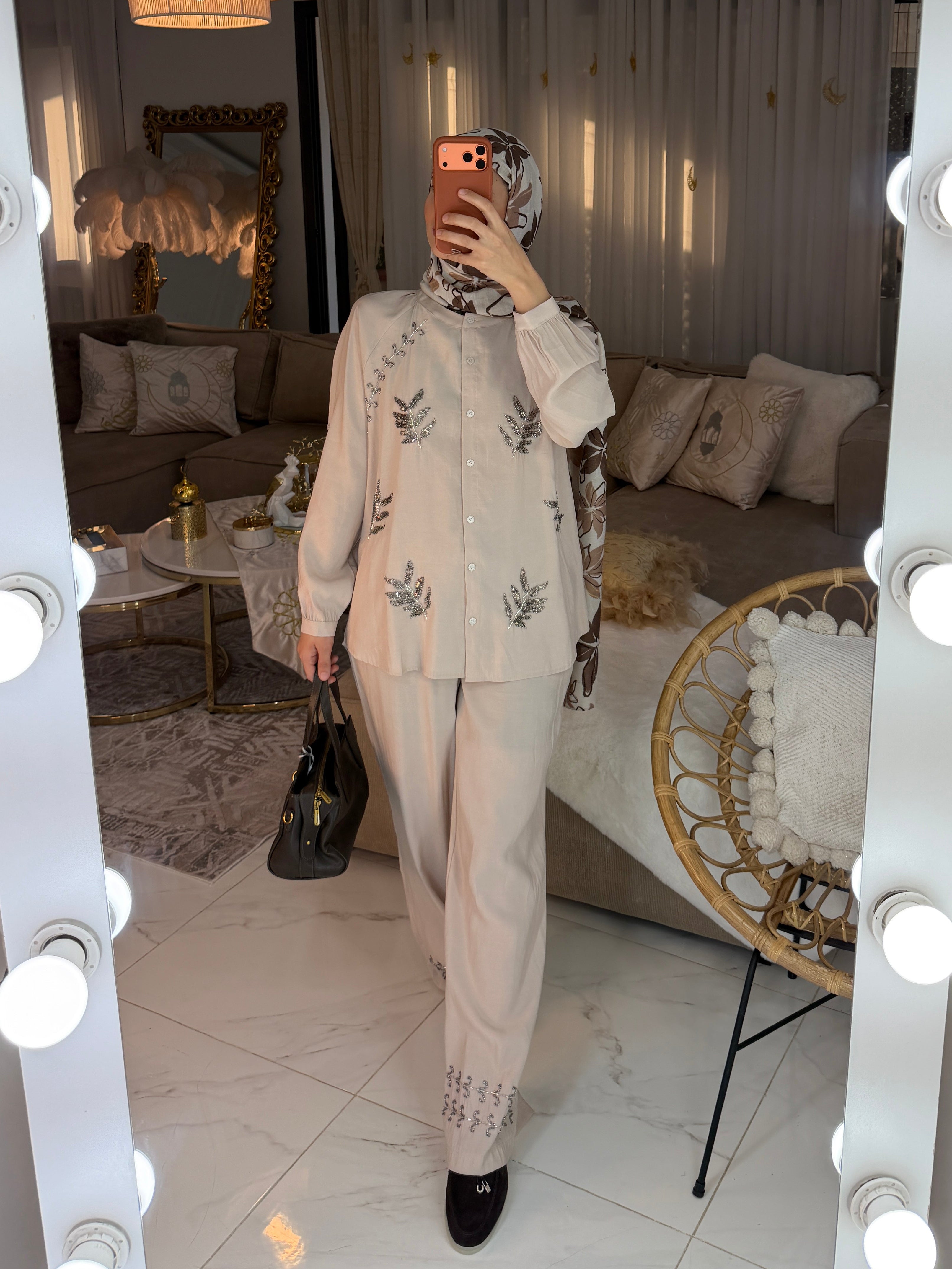 Ensemble perlé premium 90% rayonne