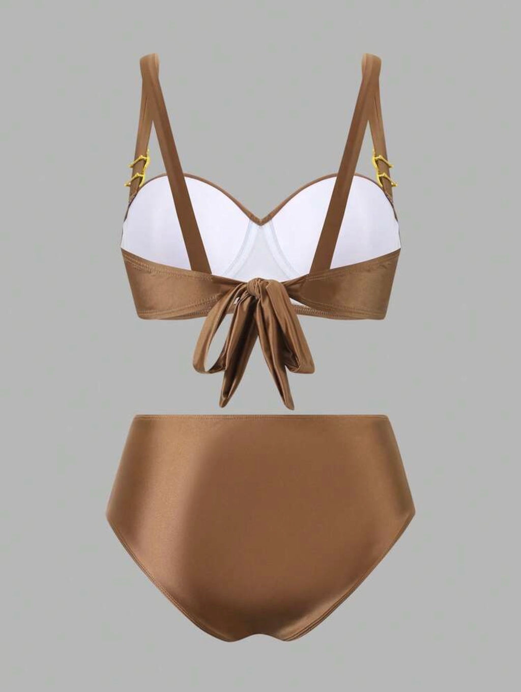 Maillot de Bain 2 Pièce avec Paréo Broche Coquillage