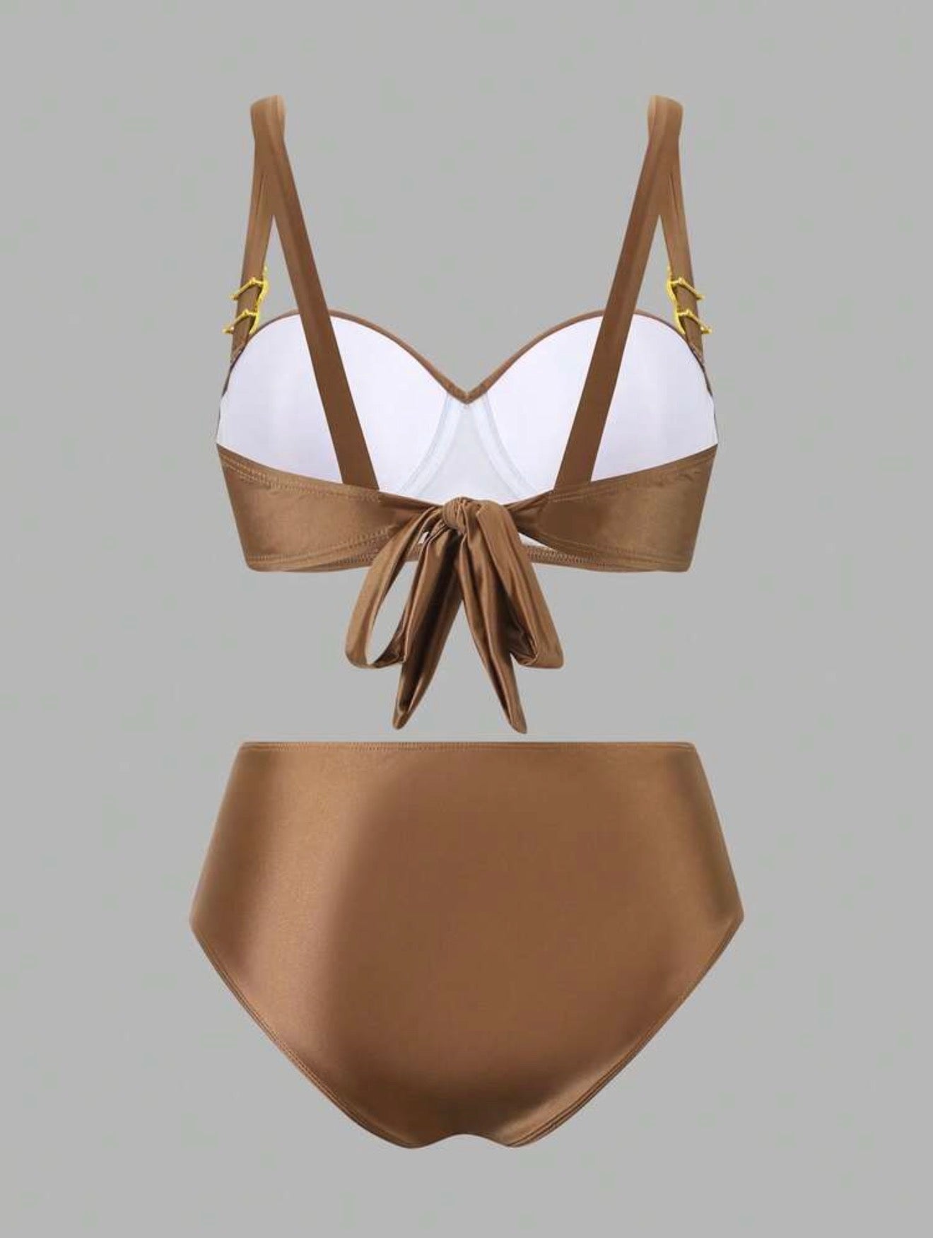 Maillot de Bain 2 Pièce avec Paréo Broche Coquillage