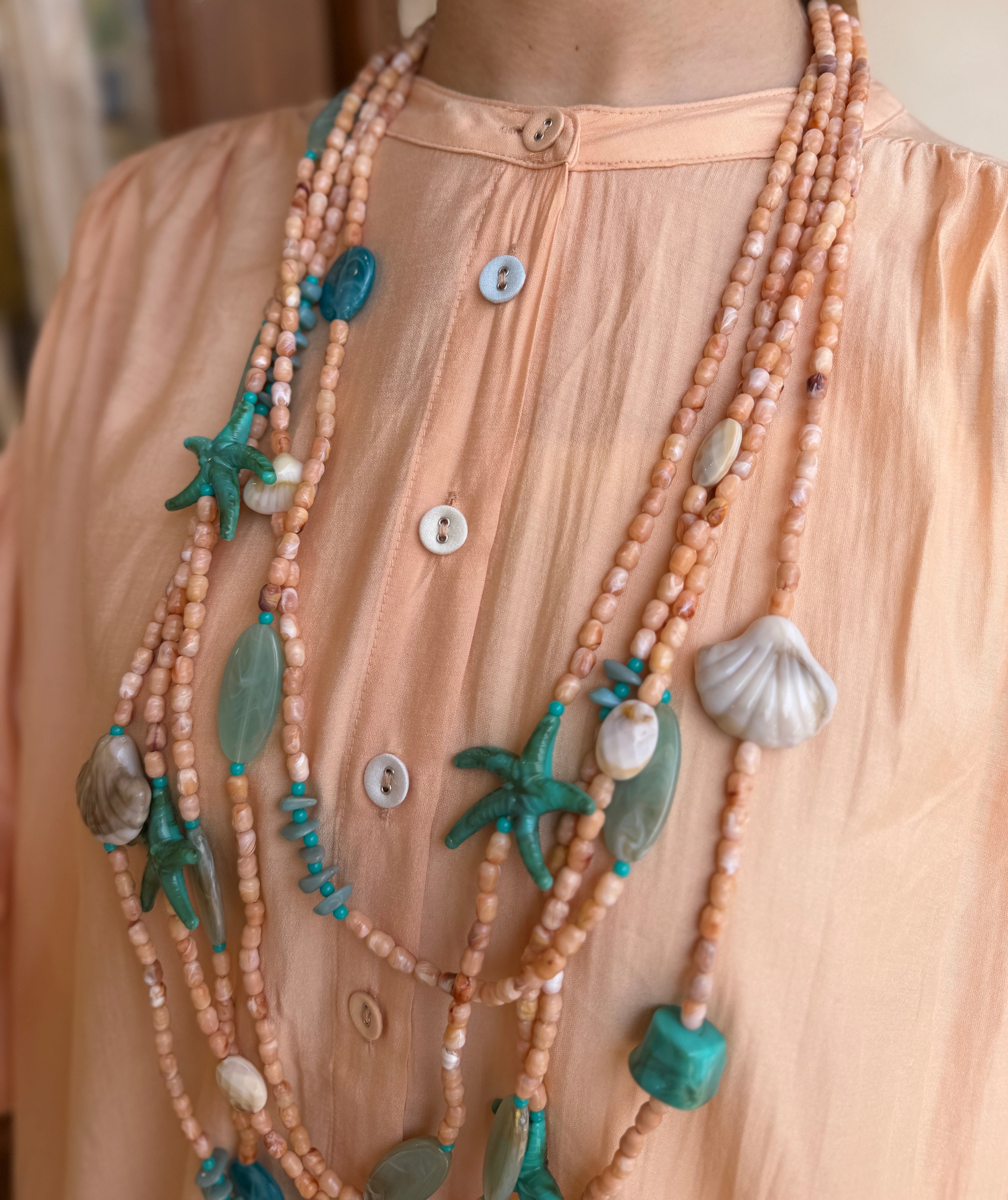 Chemise Fluide en Viscose Boutons Colorés