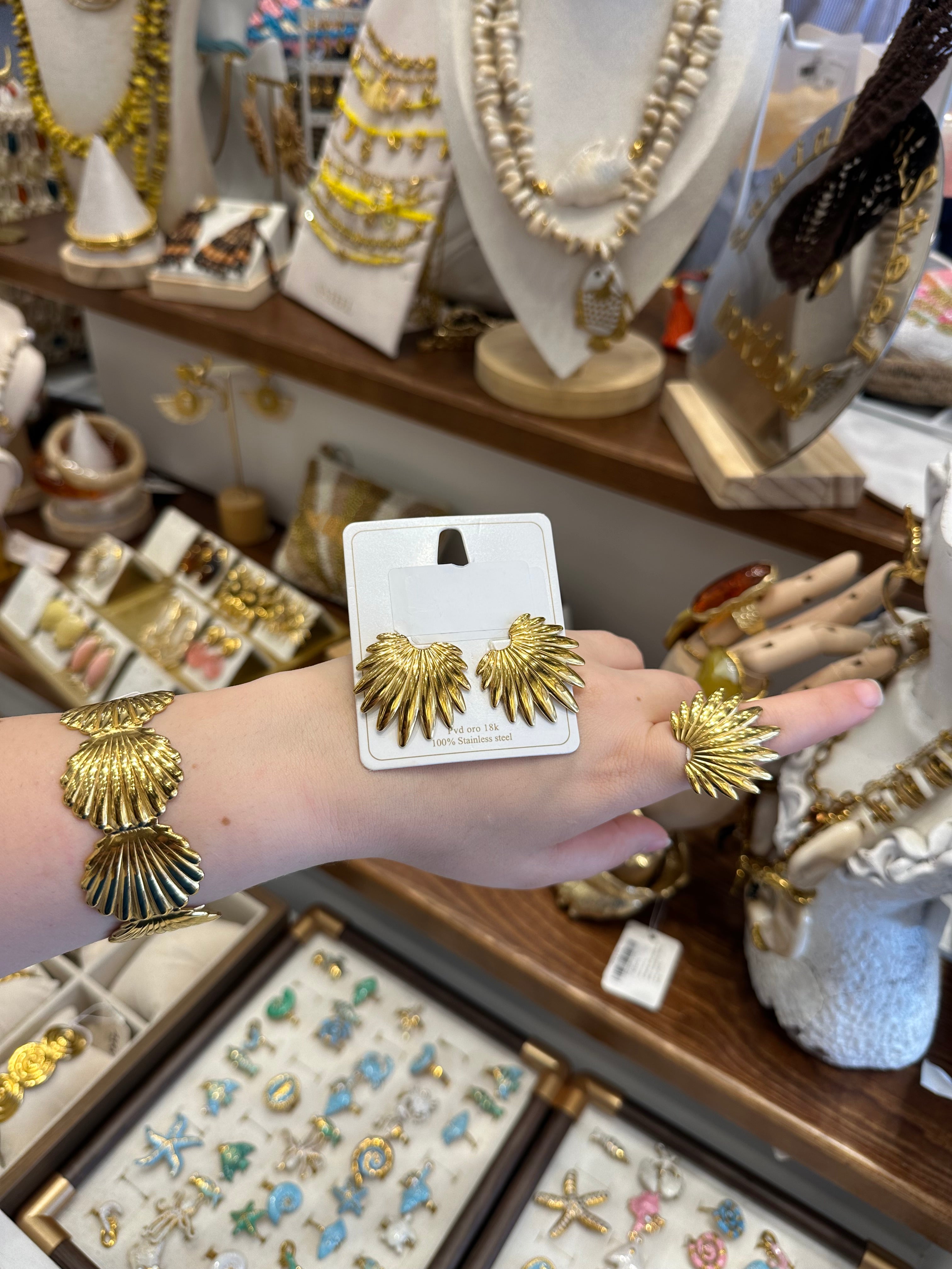Boucles d’oreilles Coquilles Doré