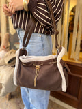 Sac shopper en daim avec lance