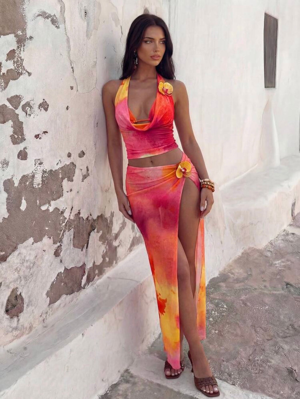 Maillot de bain orchidée 3 pièces