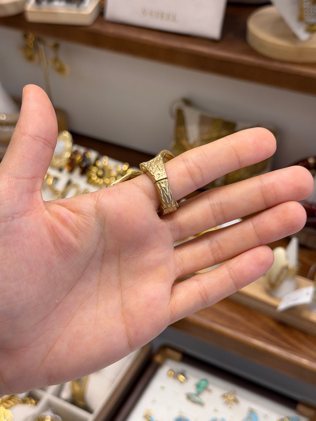 Bague Feuille Dorée