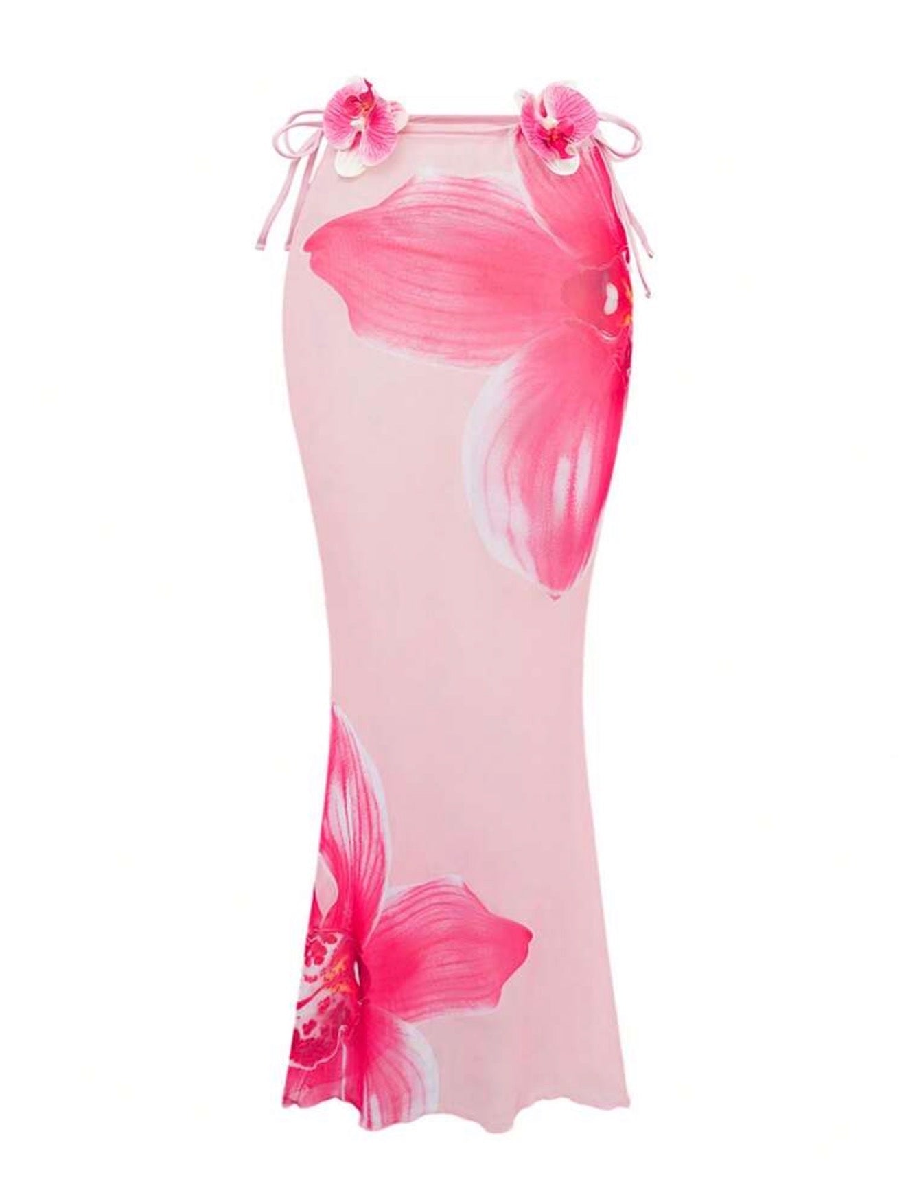 Maillot de bain une pièce avec jupe orchidée