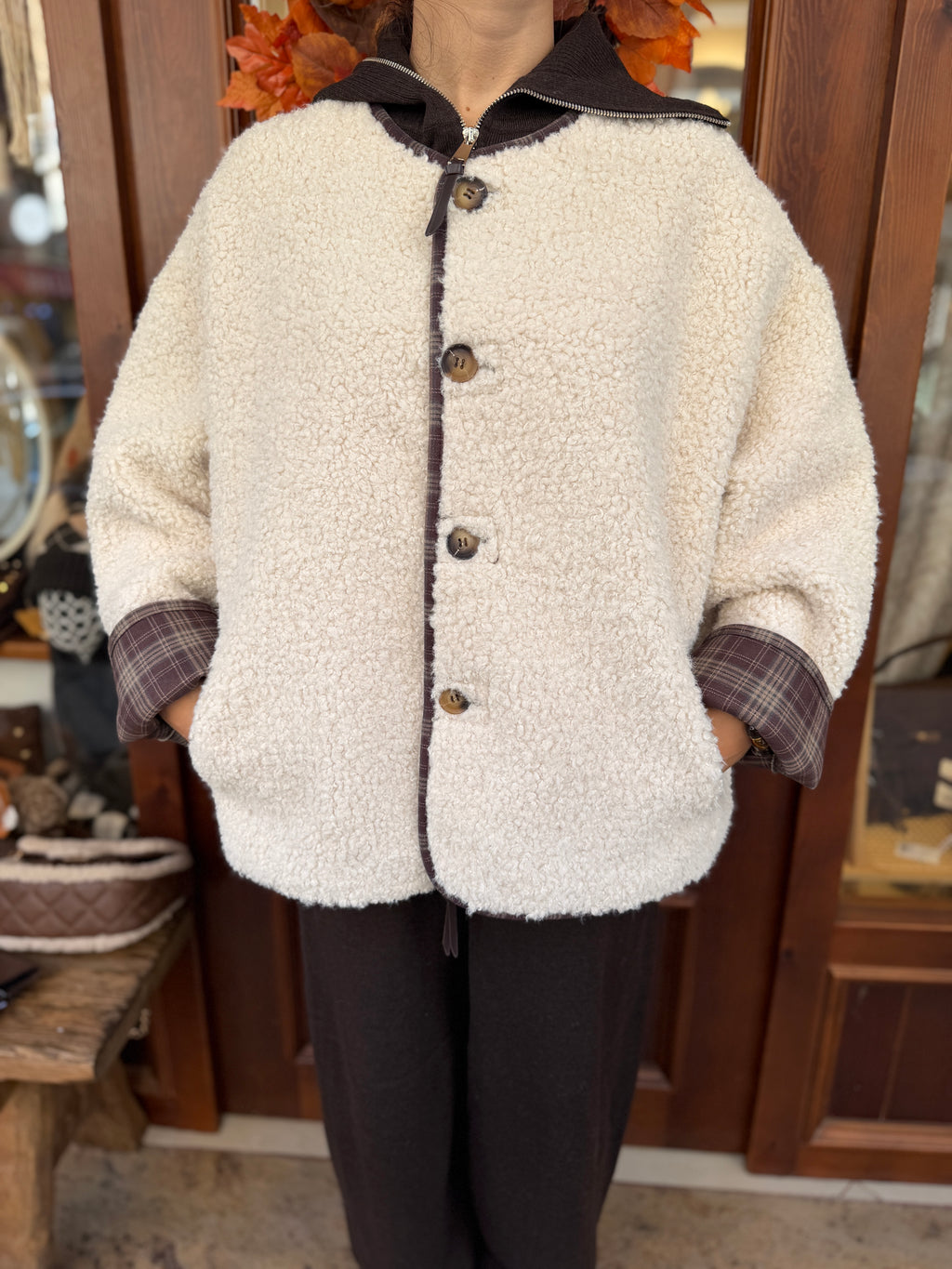 Veste réversible double face