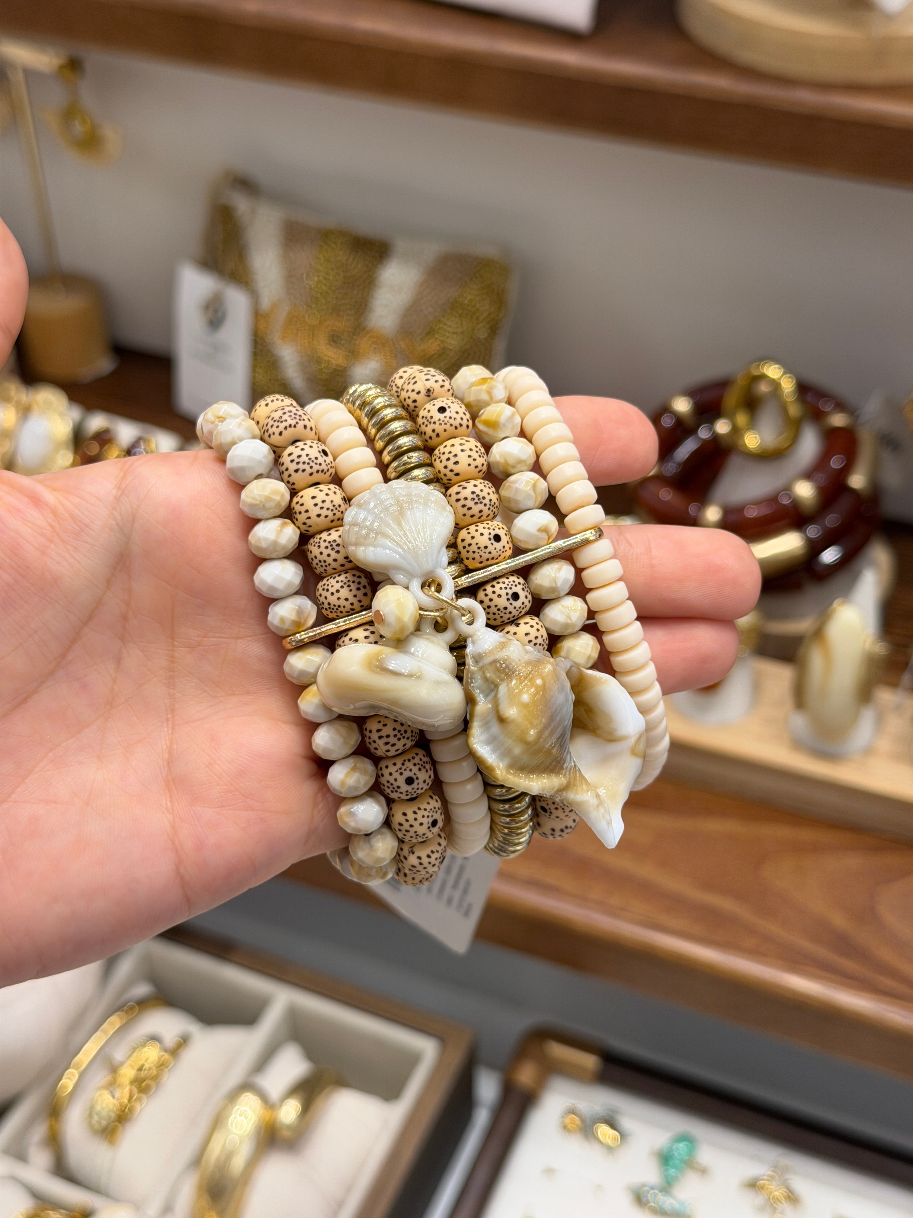 Ensemble Bracelets Coquillages et Perles