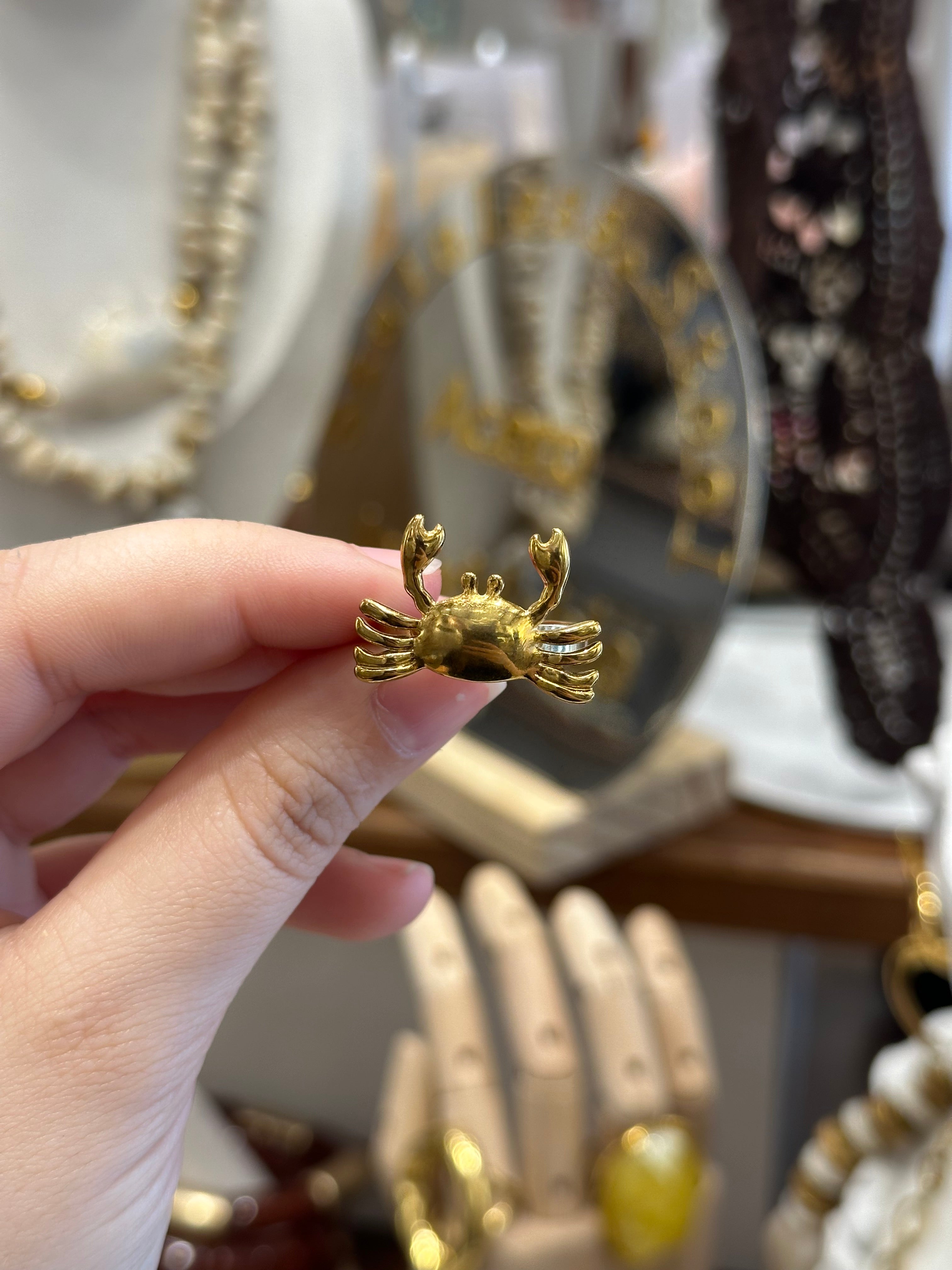 Bague Crabe Vintage Dorée