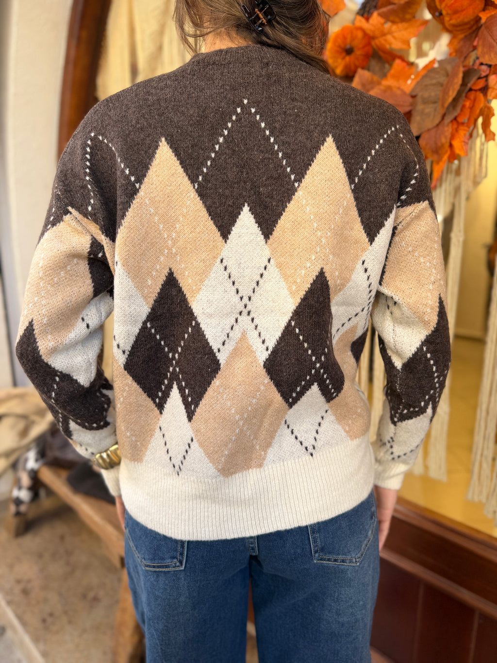 Pull en laine losanges
