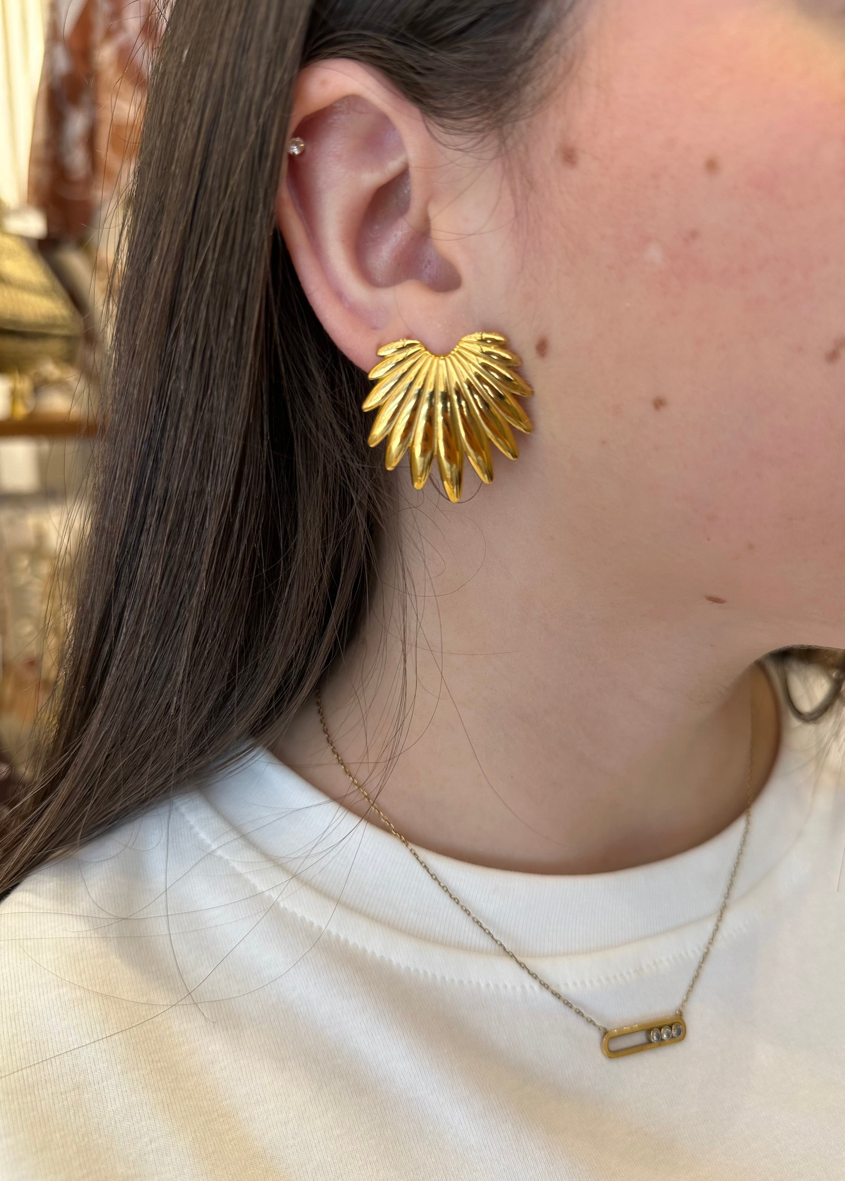 Boucles d’oreilles Coquilles Doré