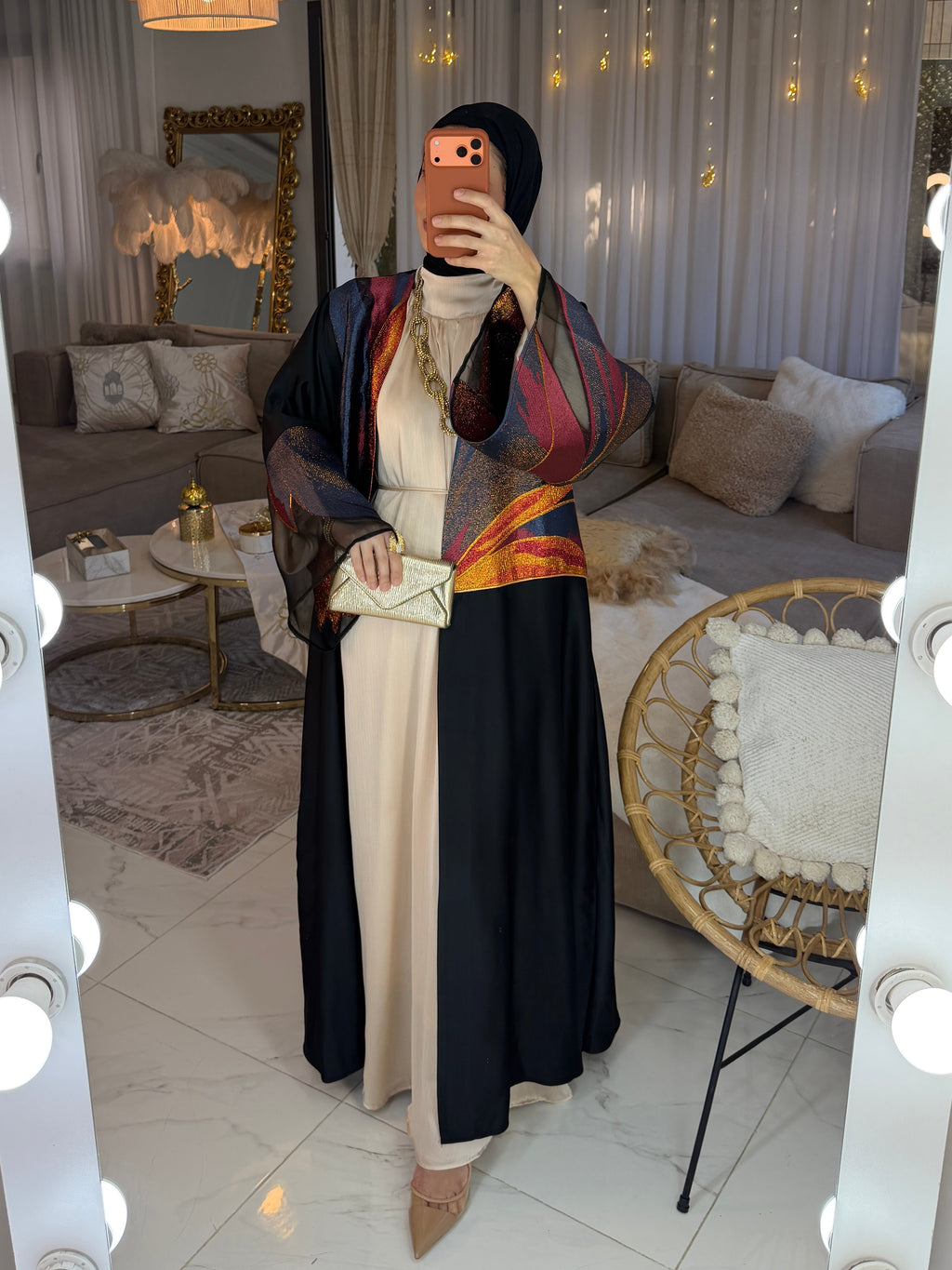 Abaya satin floral