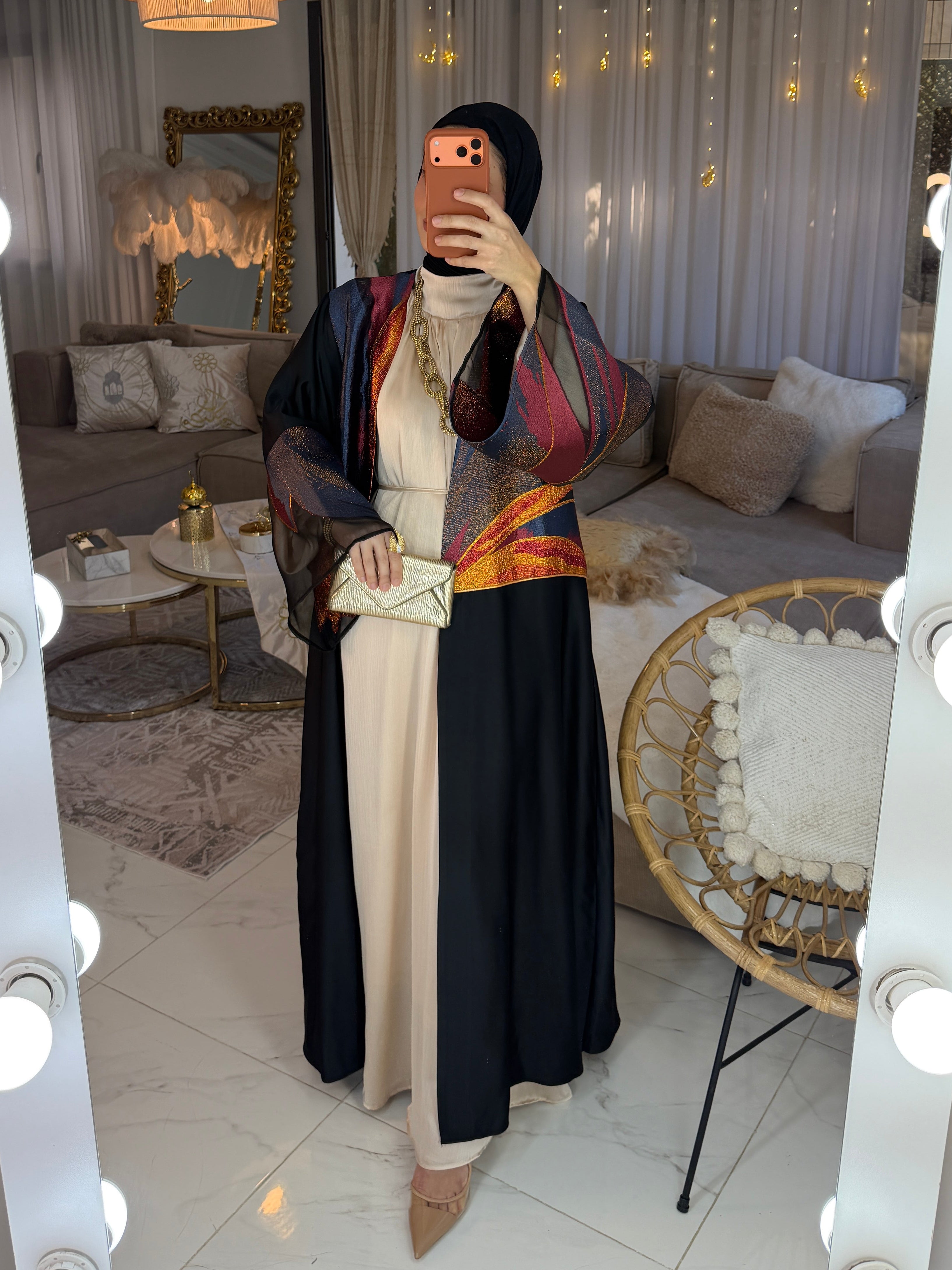 Abaya satin floral