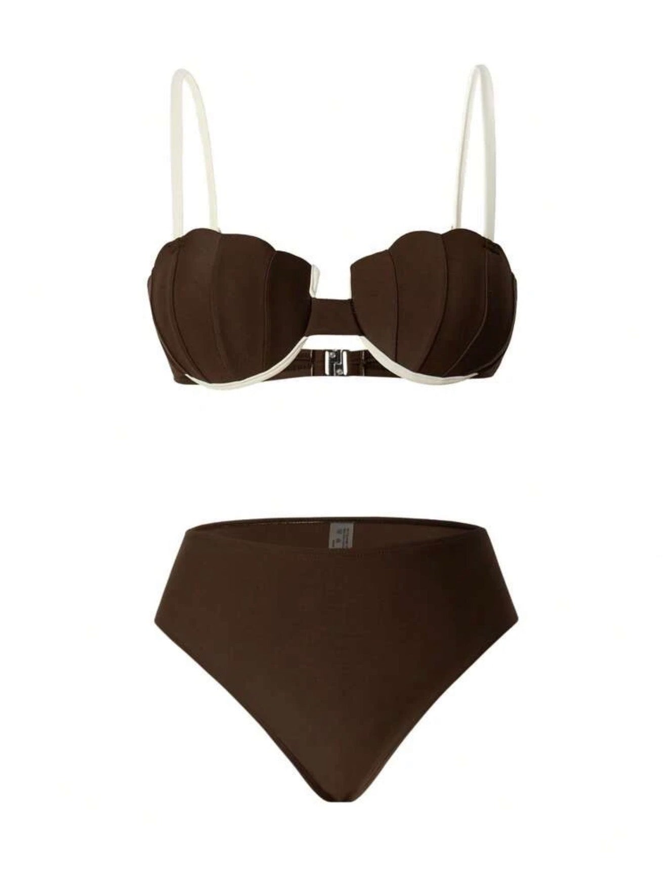 Maillot de Bain Coquille 2 Pièce avec Paréo