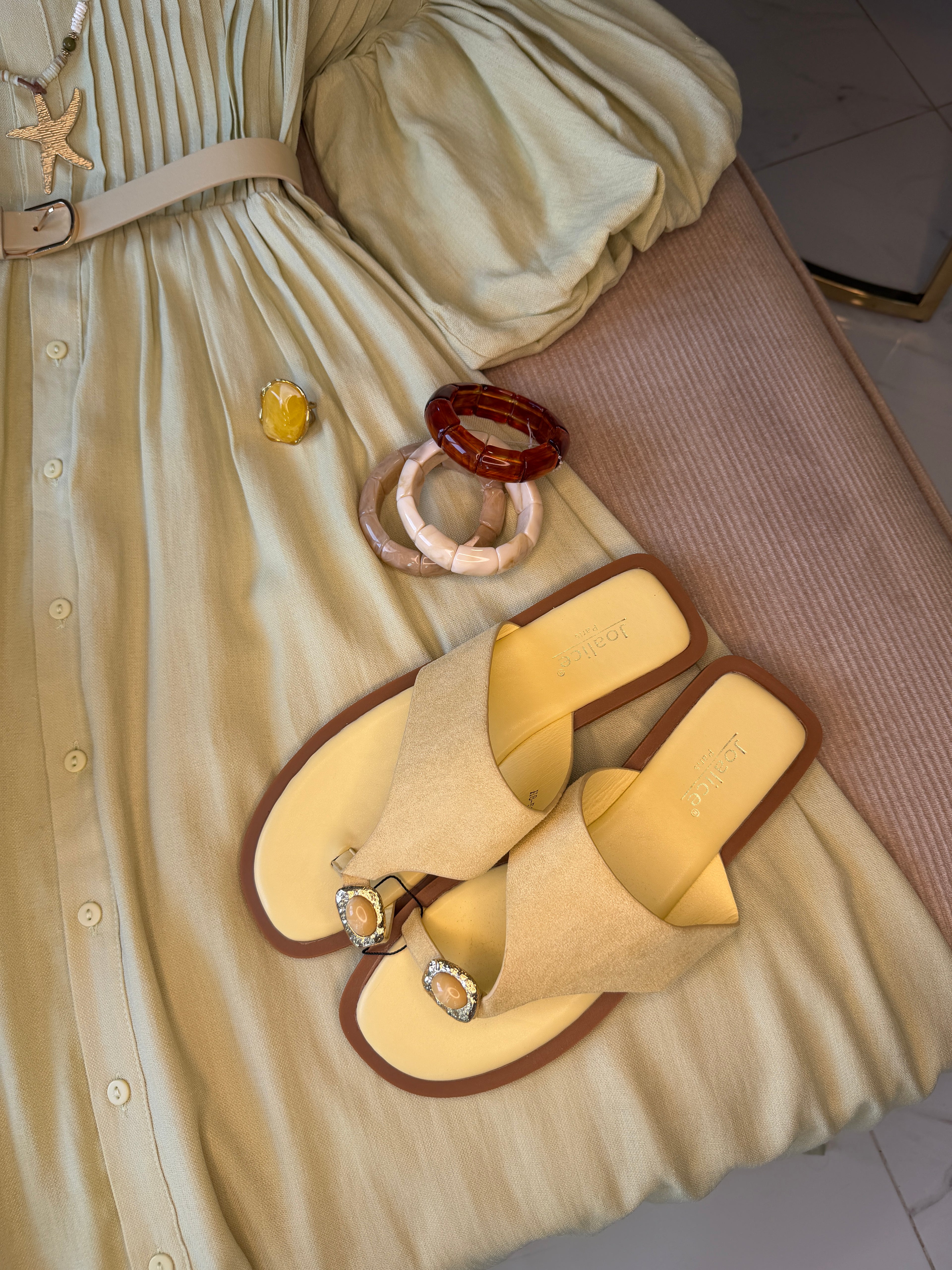 Robe Longue avec Ceinture Bohème Avocat