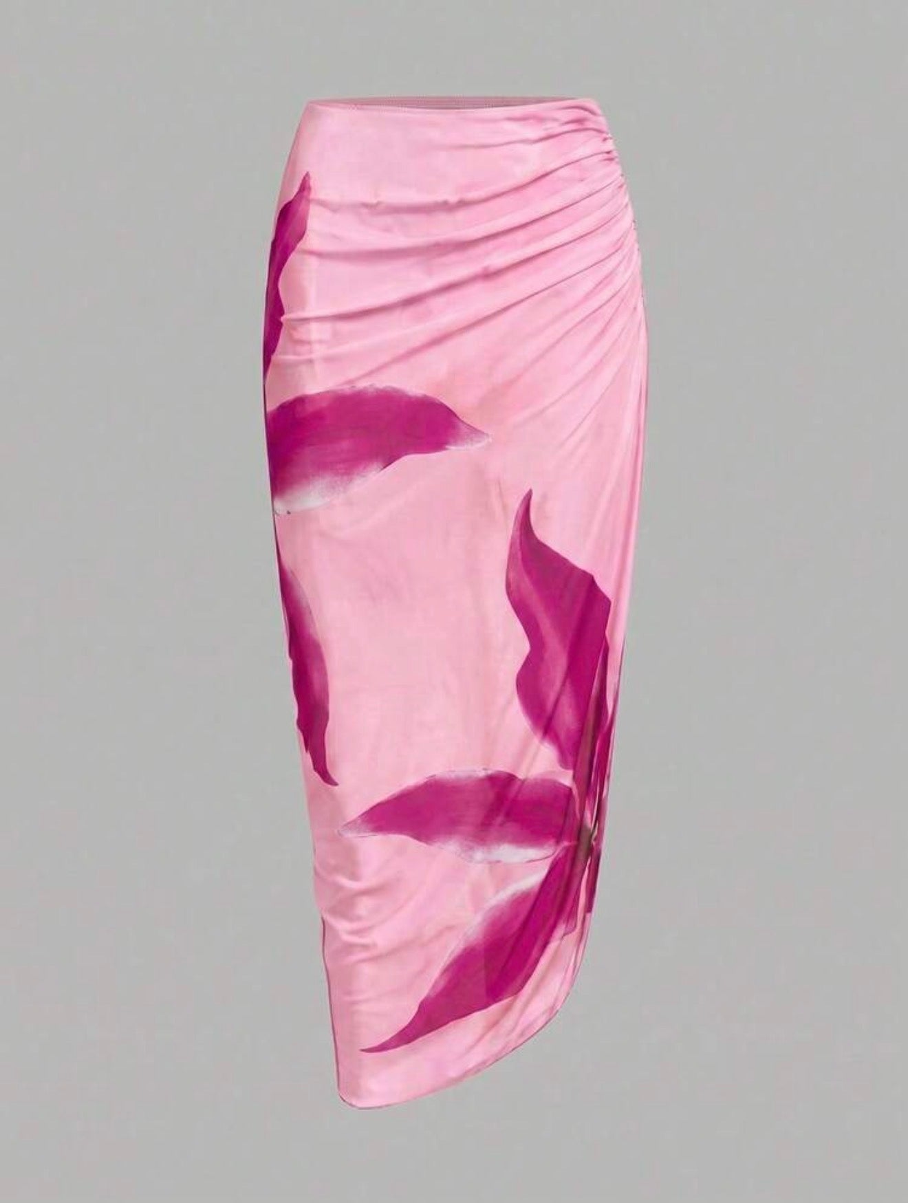 Maillot de Bain Orchidée une Pièce avec Paréo Rose