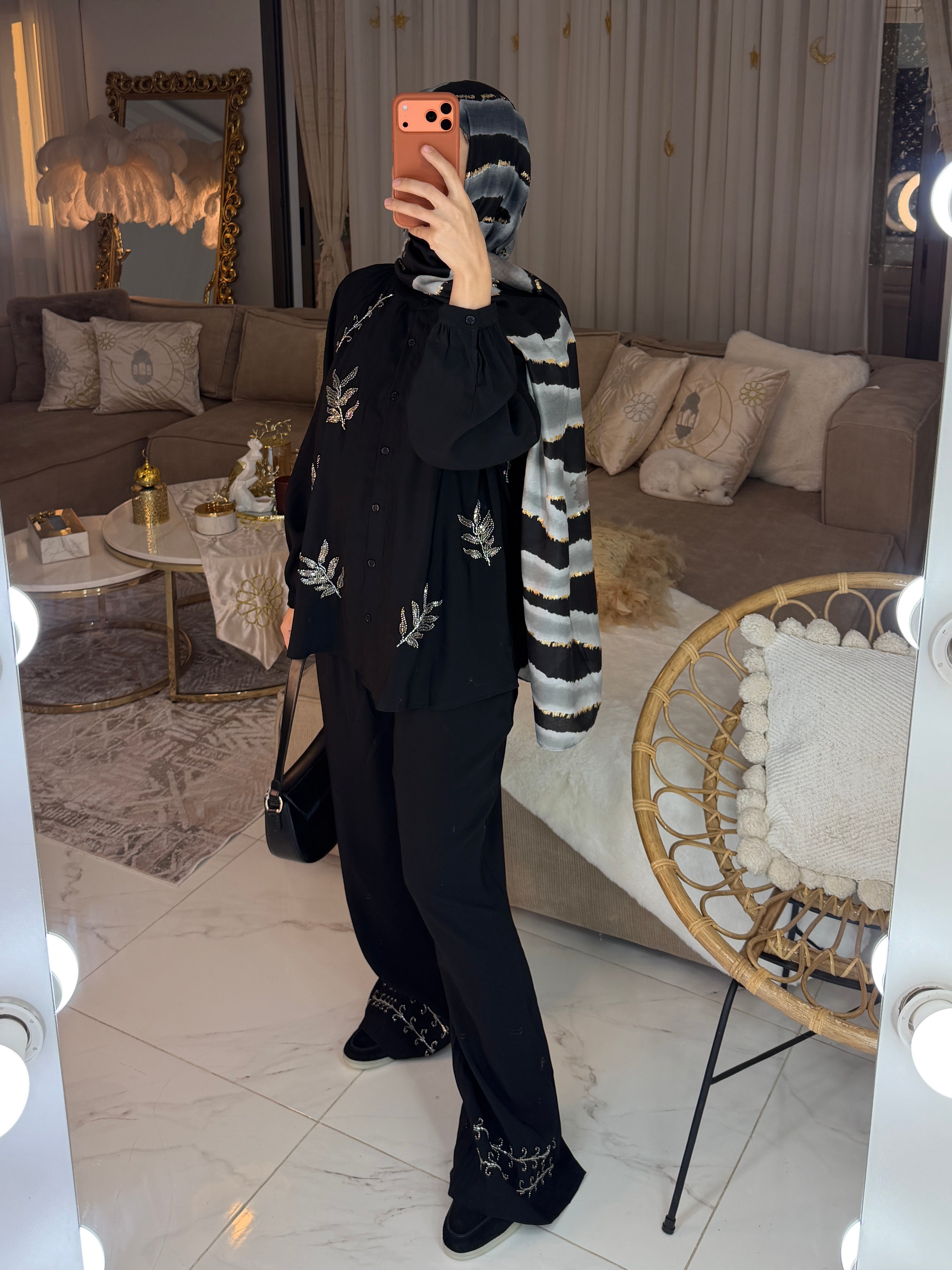 Ensemble perlé premium 90% rayonne