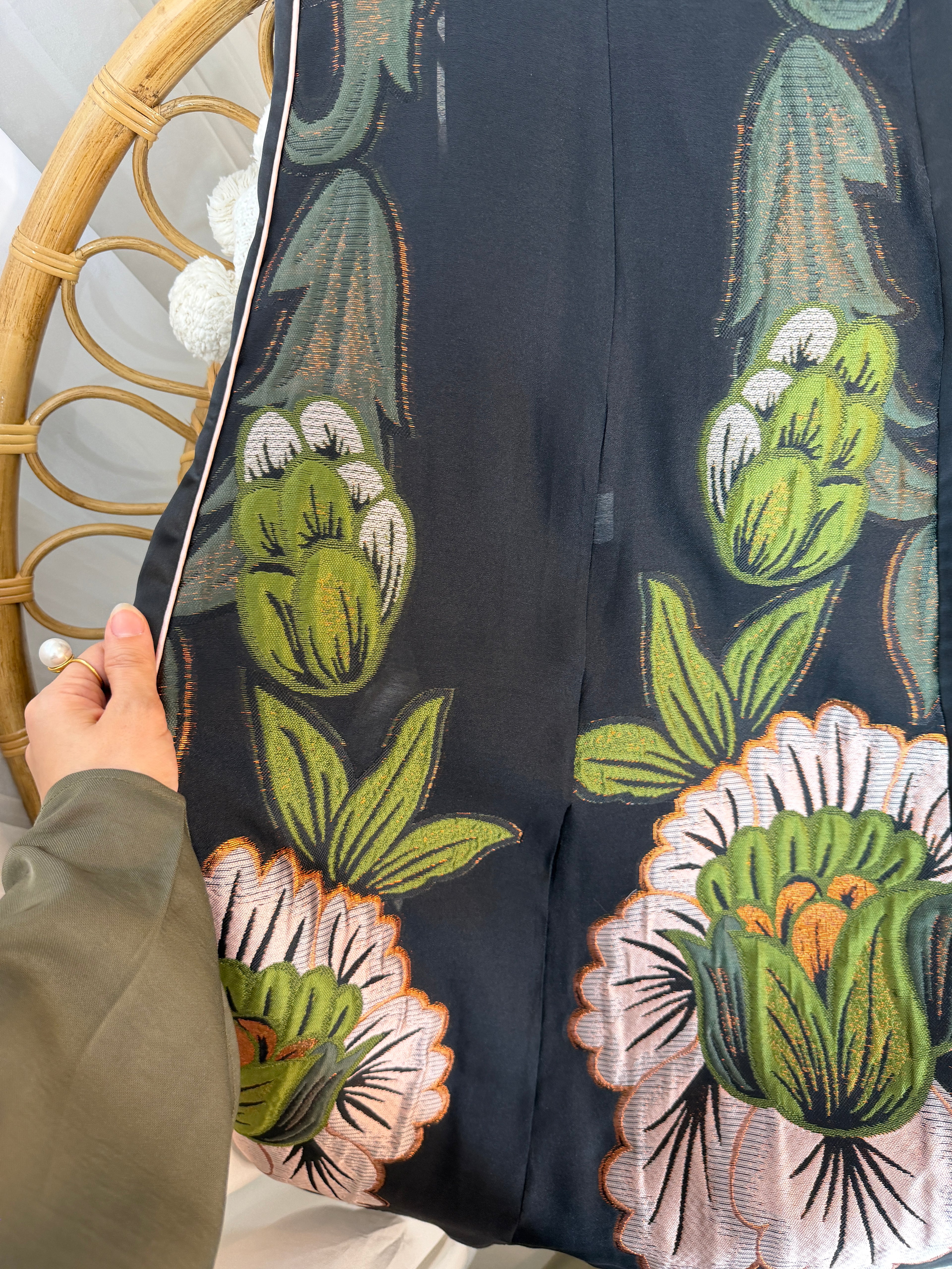 Abaya broderie florale