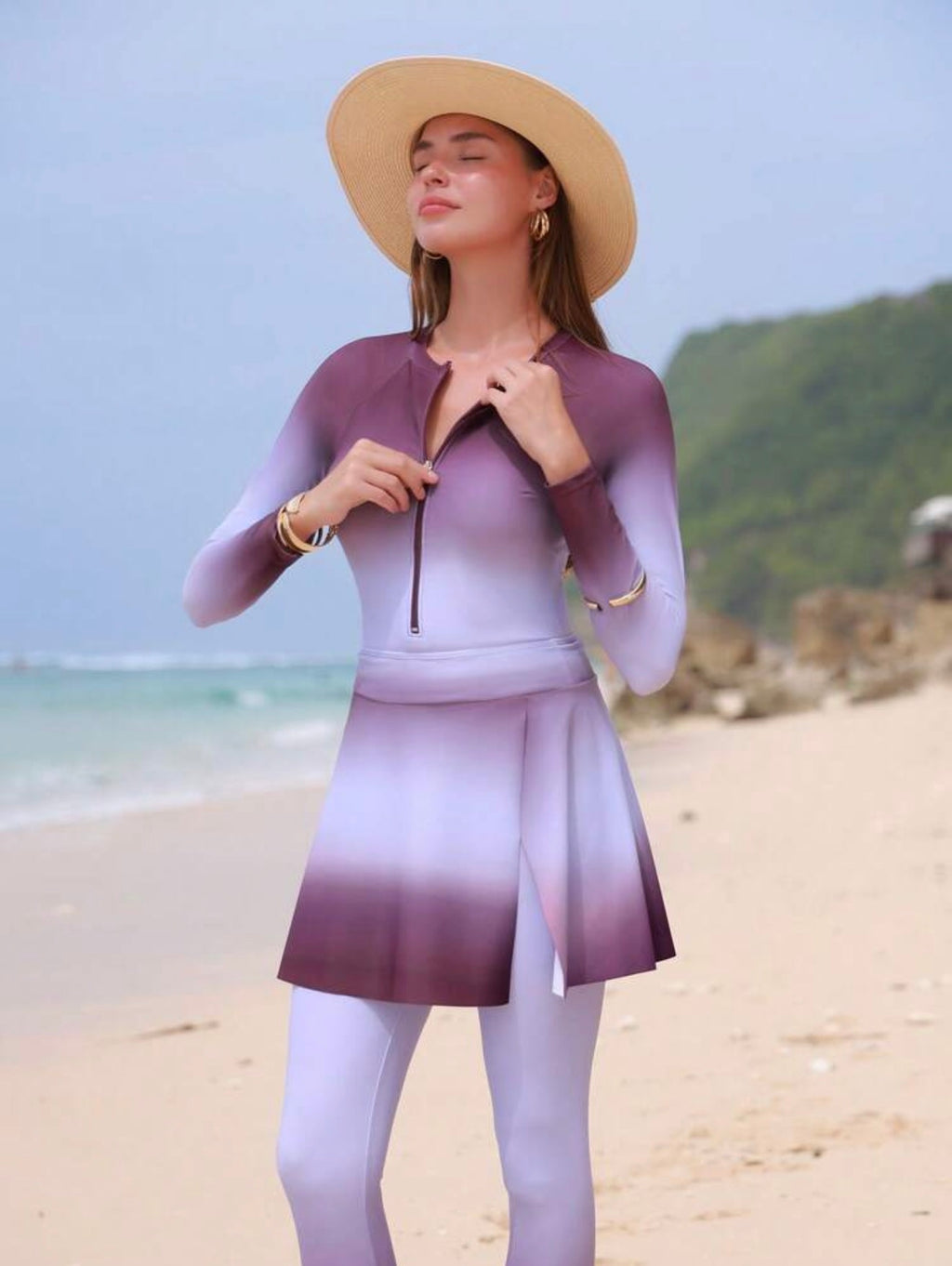 Burkini Luxueux Modeste 4 Pièces Dégradé
