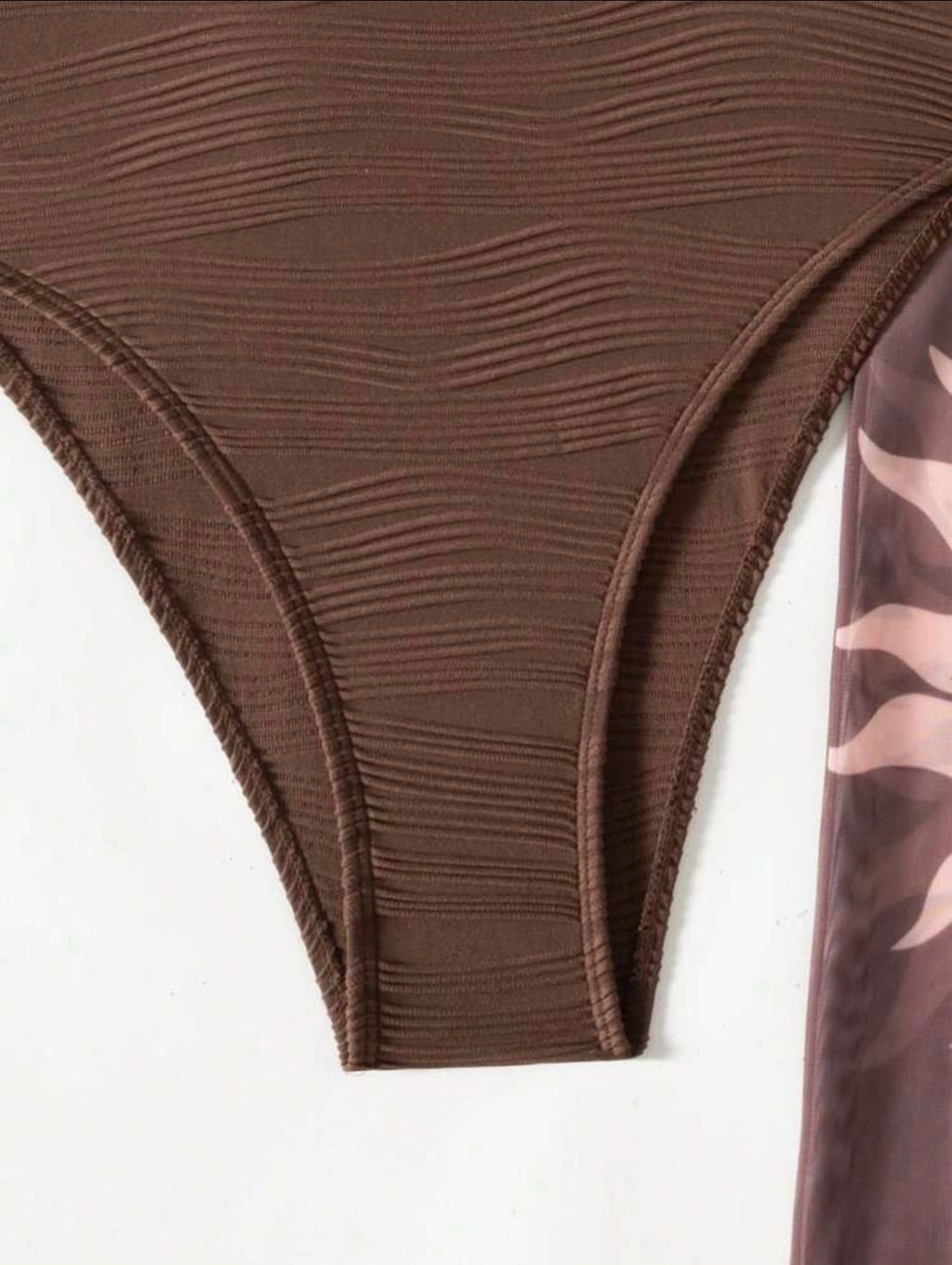 Maillot de bain texturé une pièce avec pantalon cache maillot