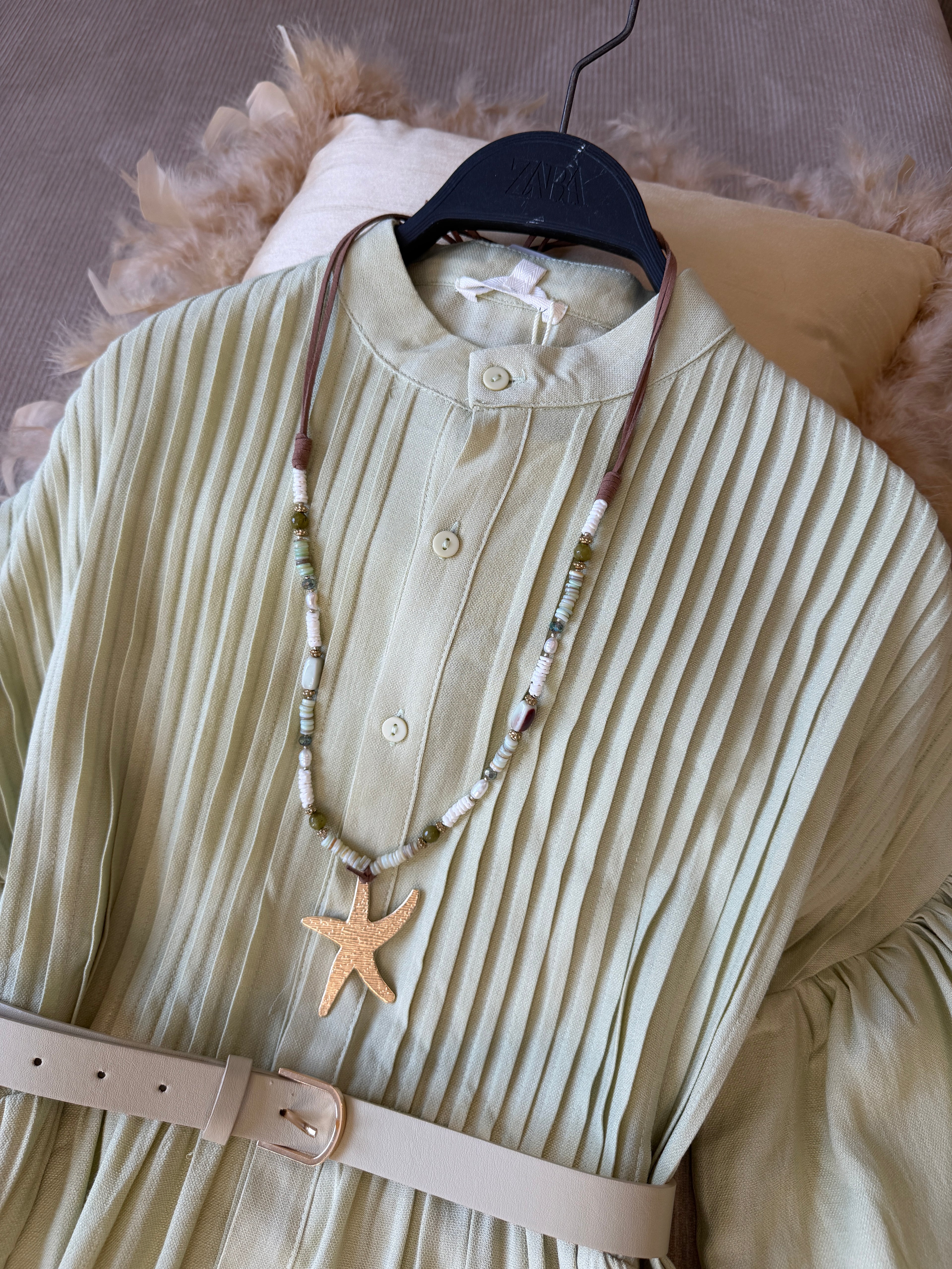 Robe Longue avec Ceinture Bohème Avocat