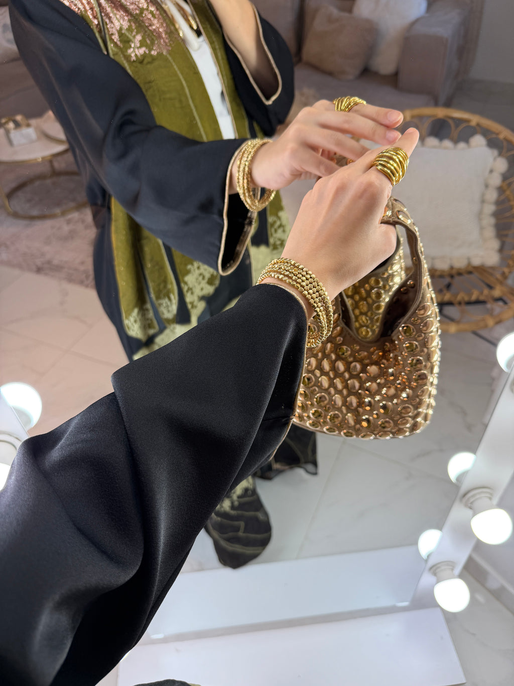 Abaya satin jacquard