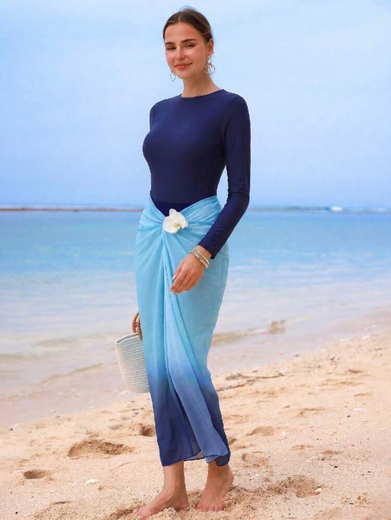 Burkini Luxueux Modeste 2 Pièces Dégradé Orchidée
