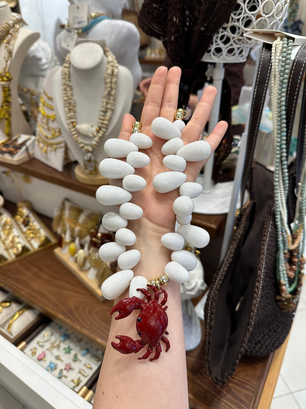 Collier Statement Crabe Rouge