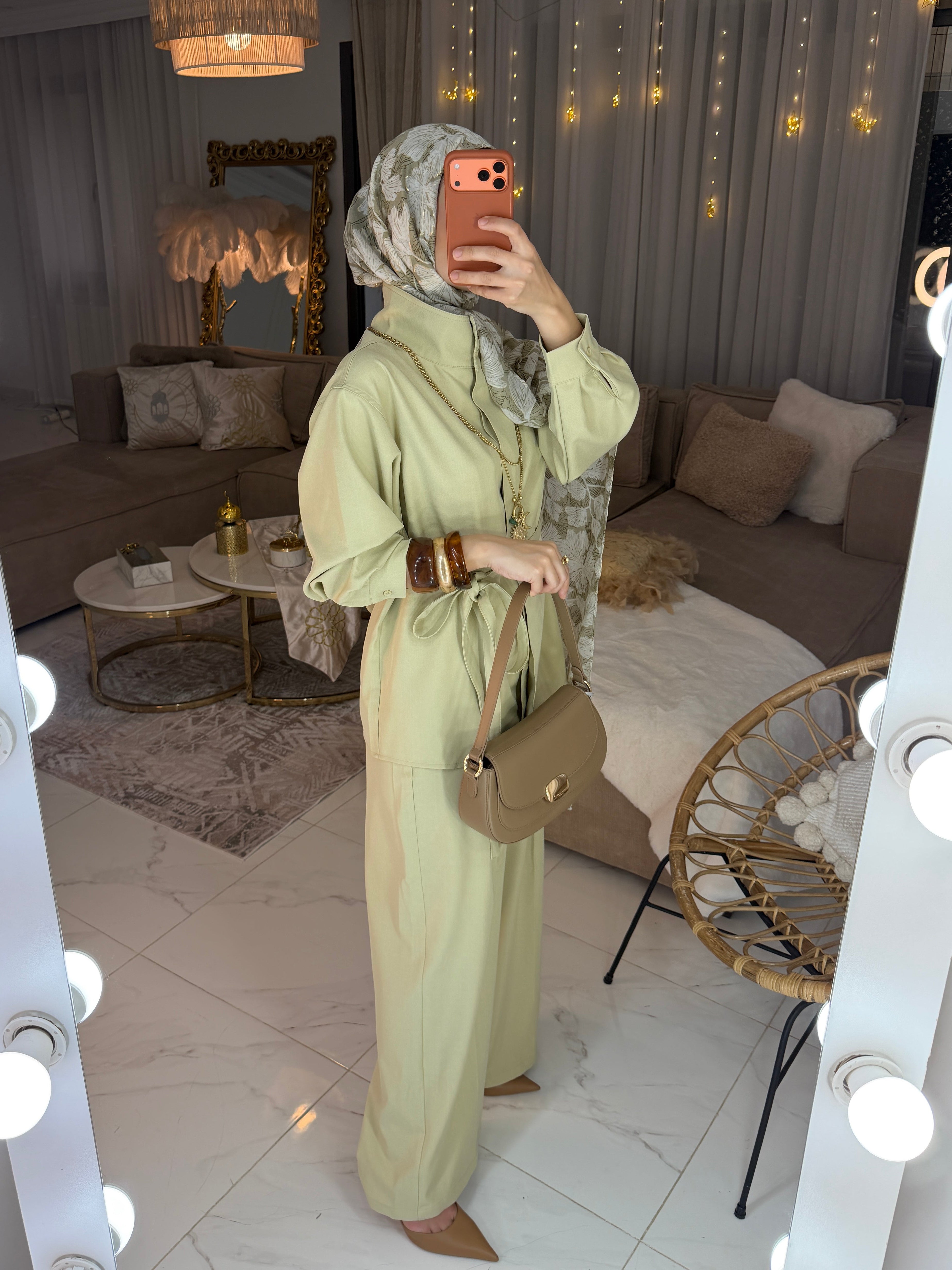 Ensemble chemise col officier