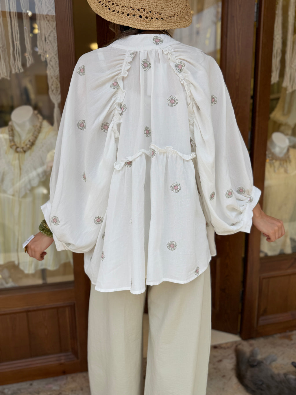 Chemise Fluide Broderie Marguerite