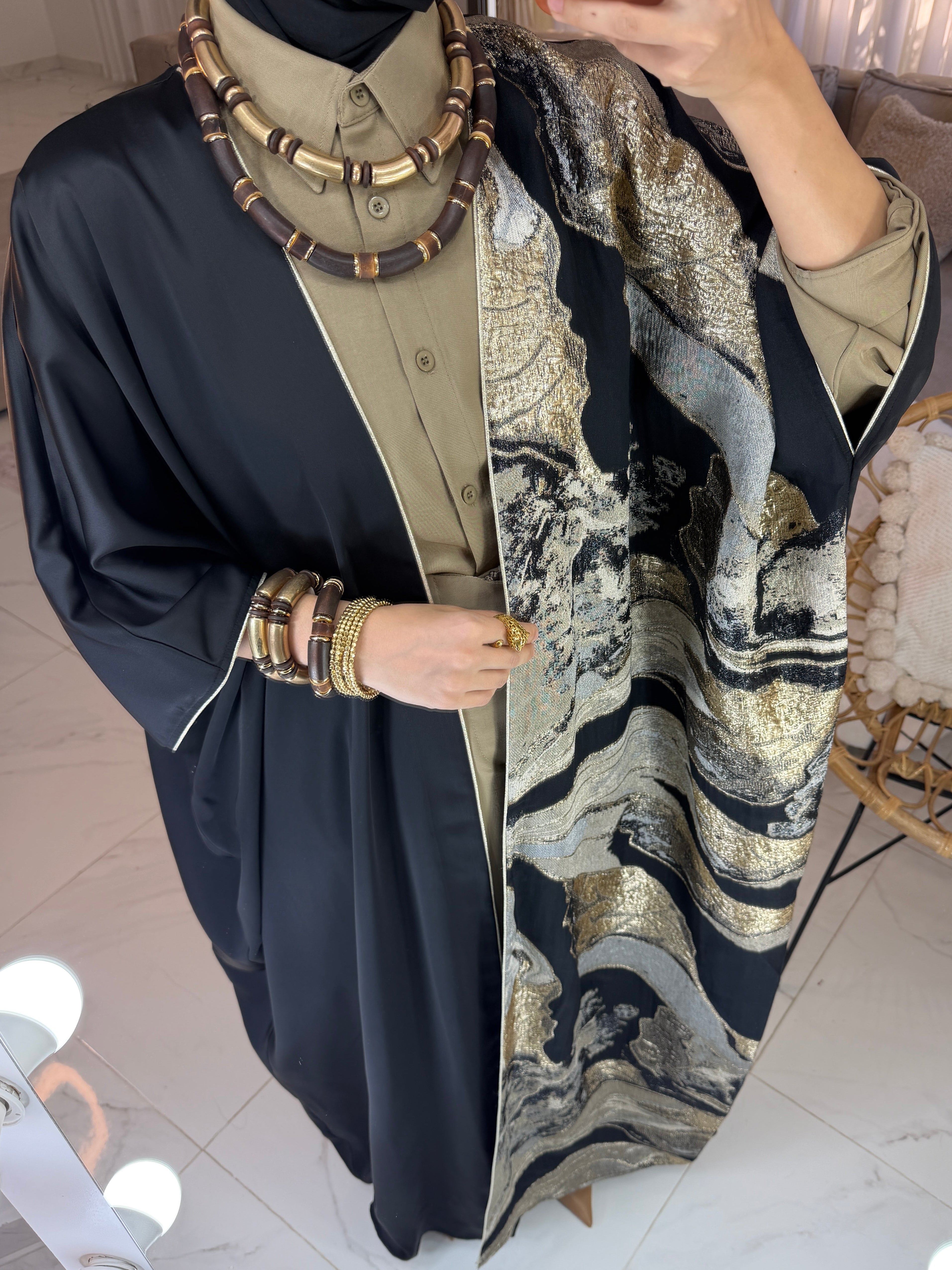 Abaya satin jacquard