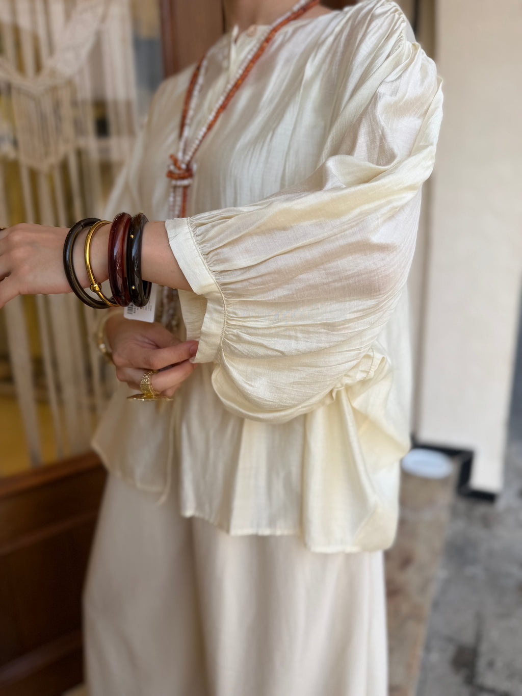 Chemise Fluide en Viscose Boutons Colorés