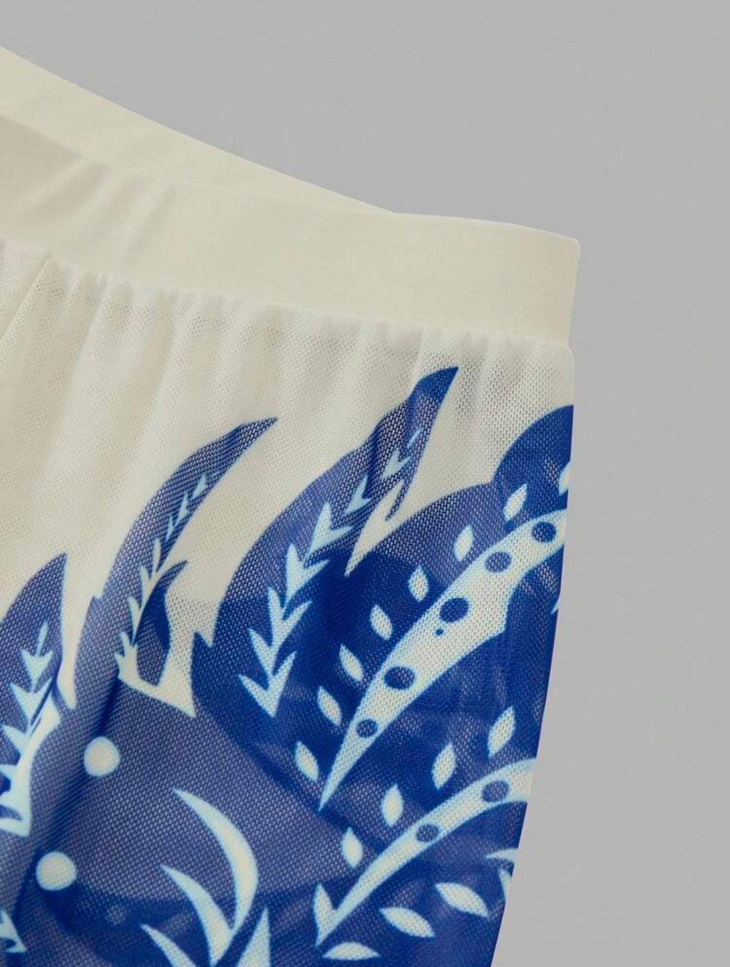 Maillot de bain une pièce avec pantalon imprimé palmiers