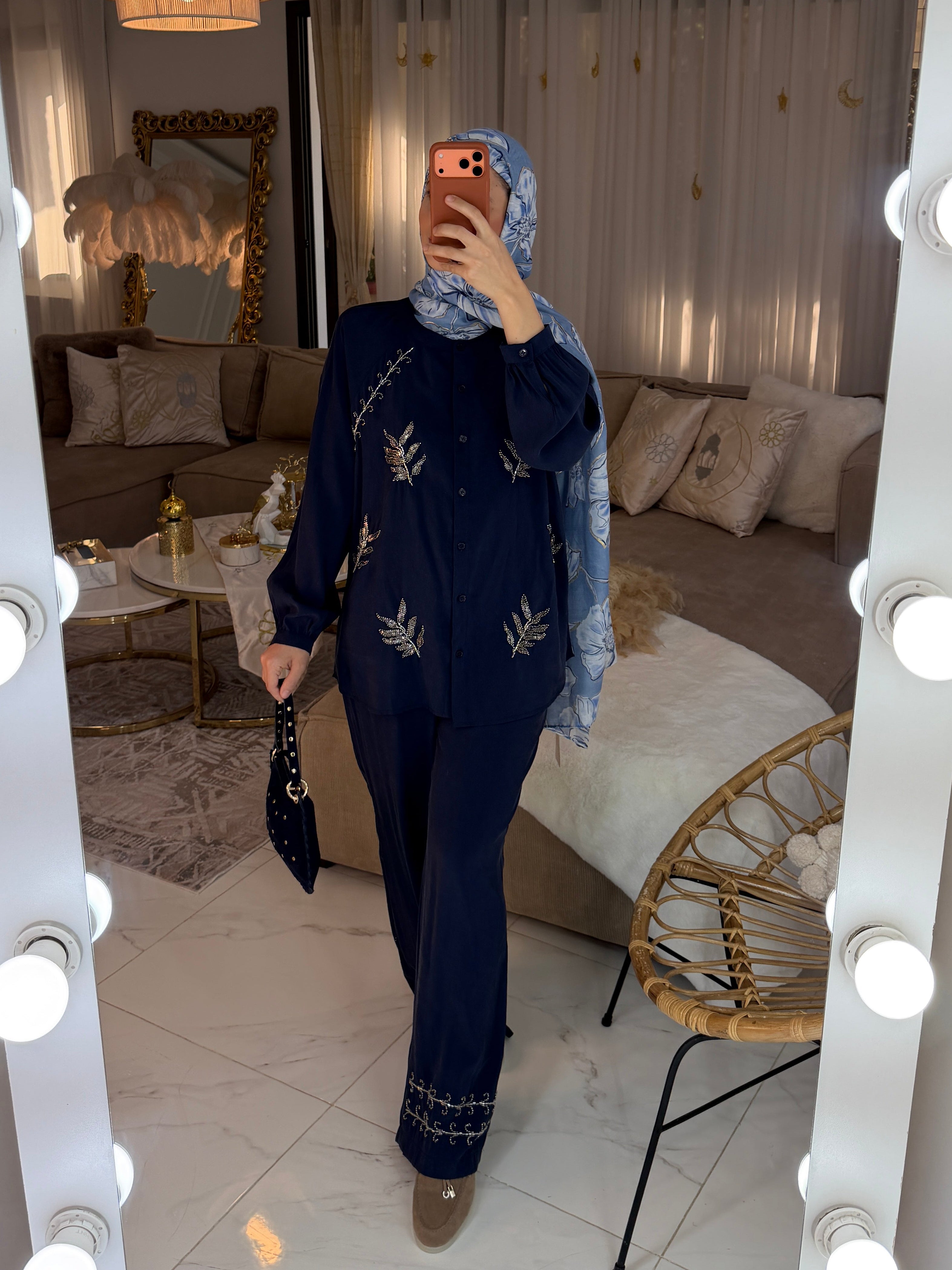 Ensemble perlée premium 90% rayonne