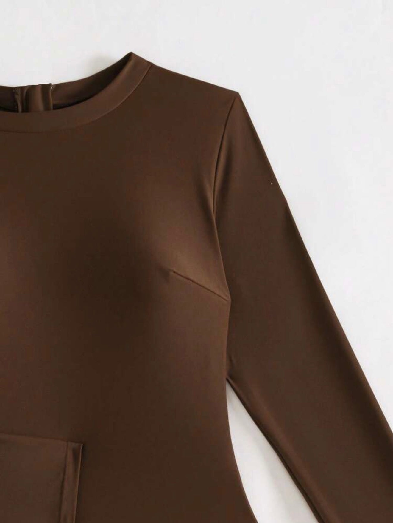 Burkini Modeste 3 Pièces Tricoté Marron