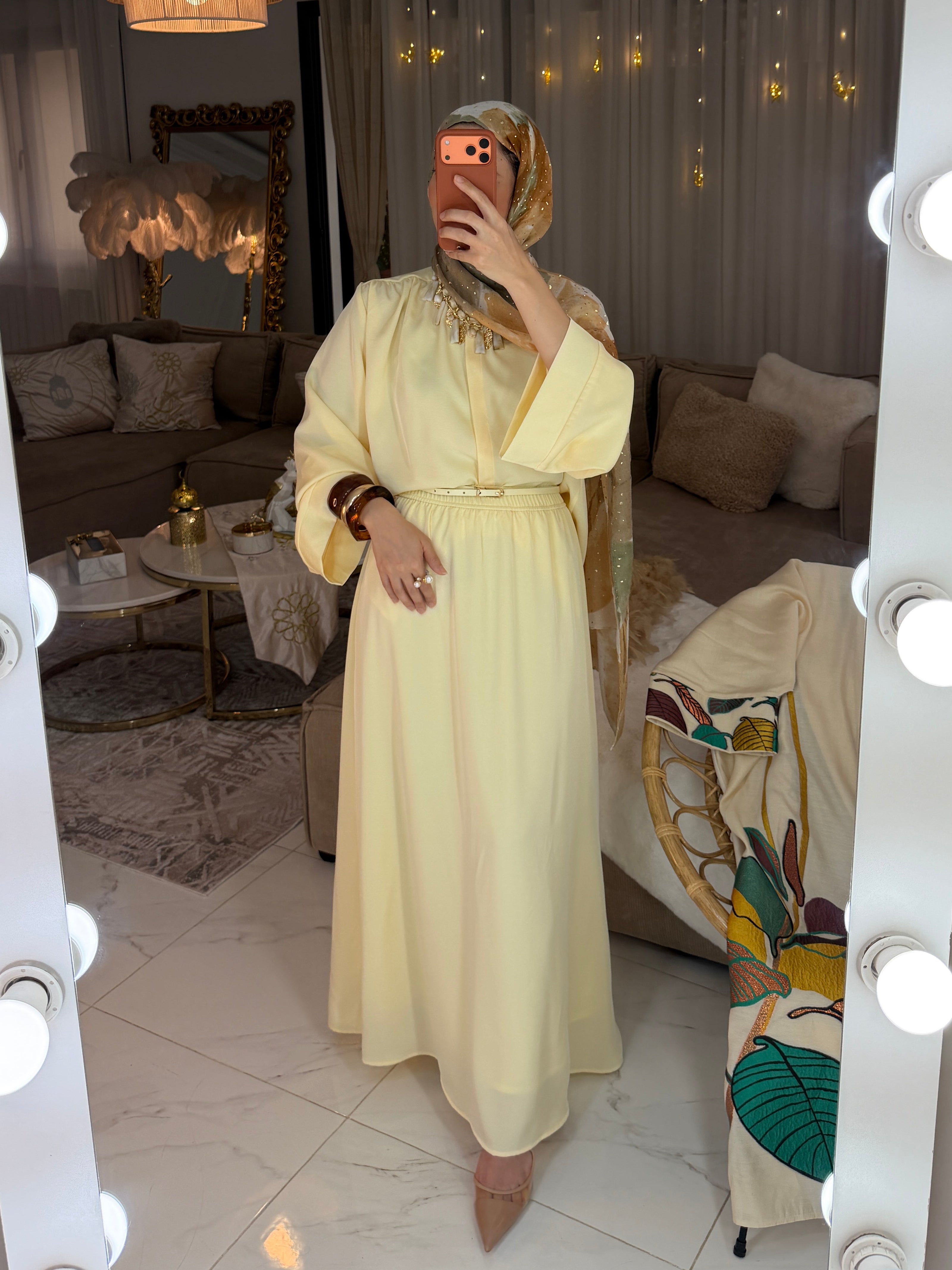 Ensemble chemise jupe fluide